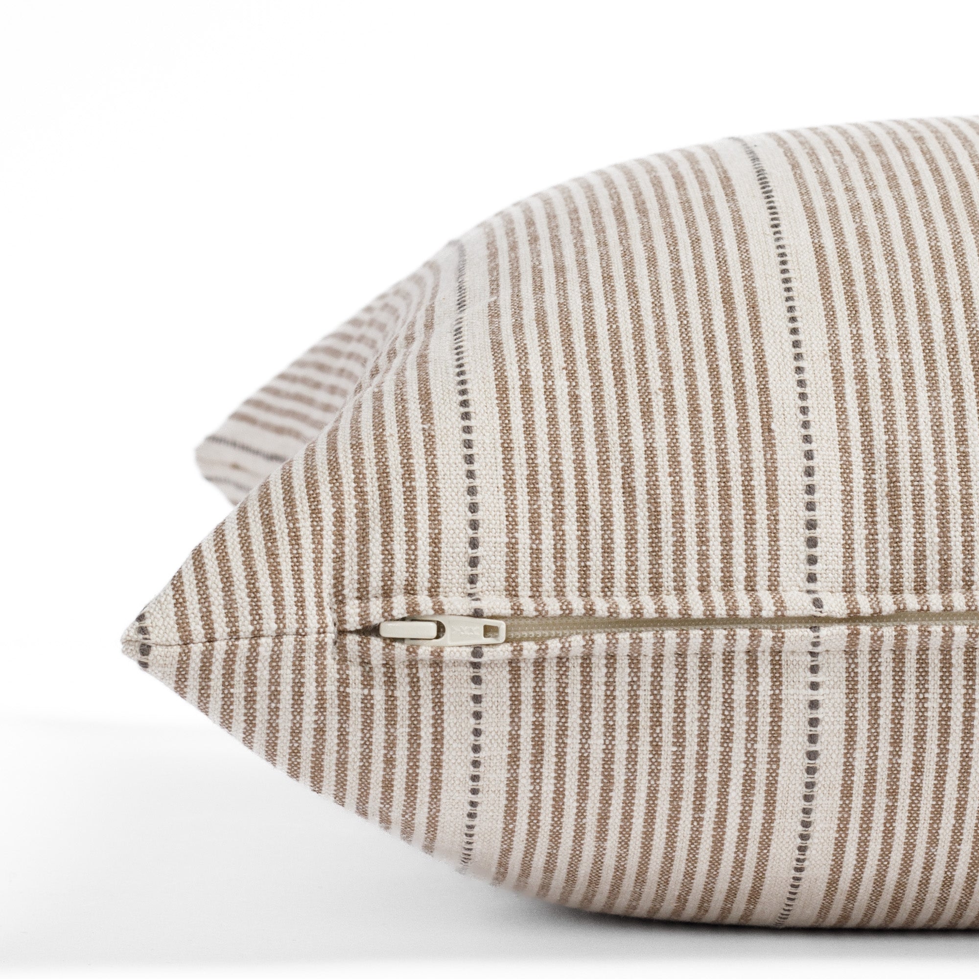 Harper Stripe 20x20 Decorative Throw Pillow Cover - Soft Cotton Square Cushion Case for Sofa, Bed, Living Room & Coffee Shop Decor