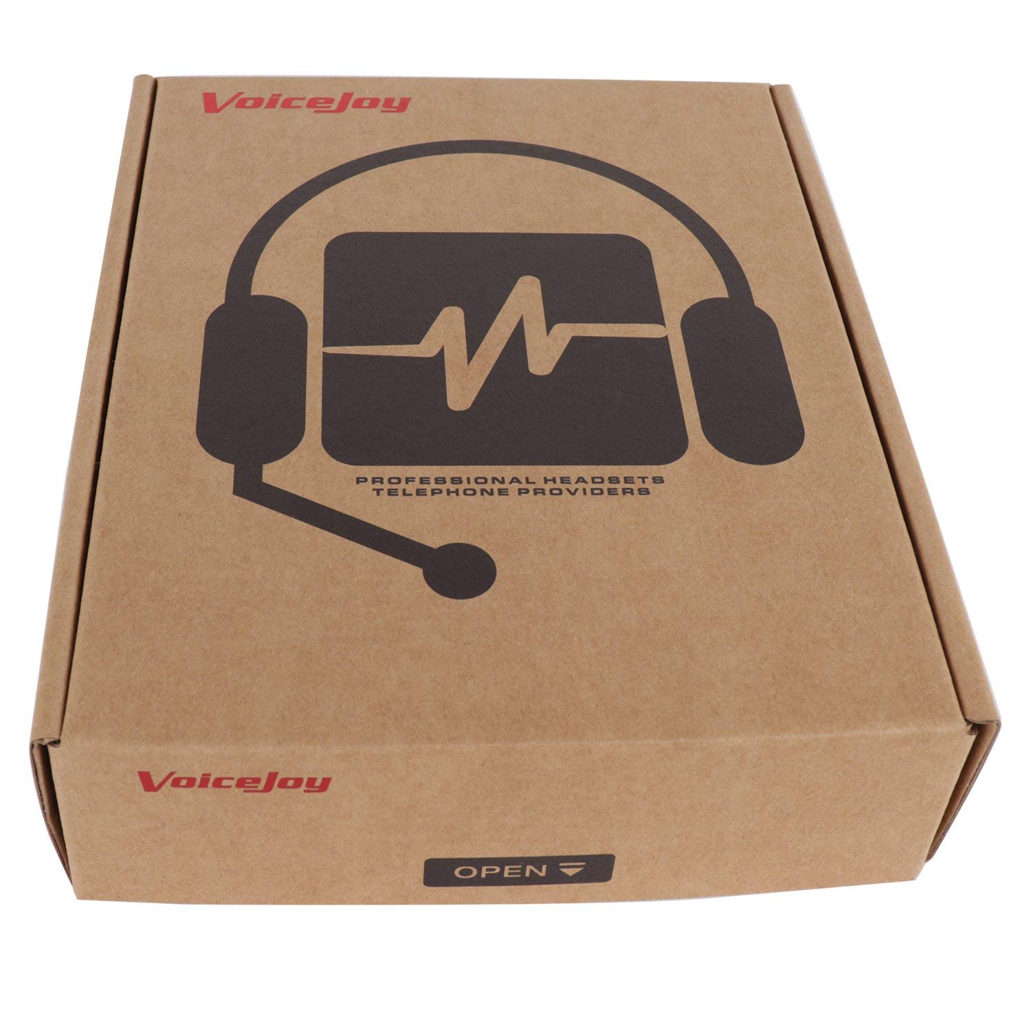 Noise Canceling Monaural Call Center Headset with Microphone - Compatible with Polycom, Aastra, Allworx, Alcatel, Avaya & More Landline Desk Phones - Perfect for Office, Customer Service & Remote Work