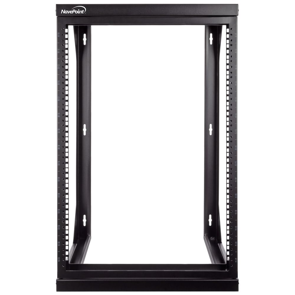 NavePoint 15U Open Frame Server Rack for 19