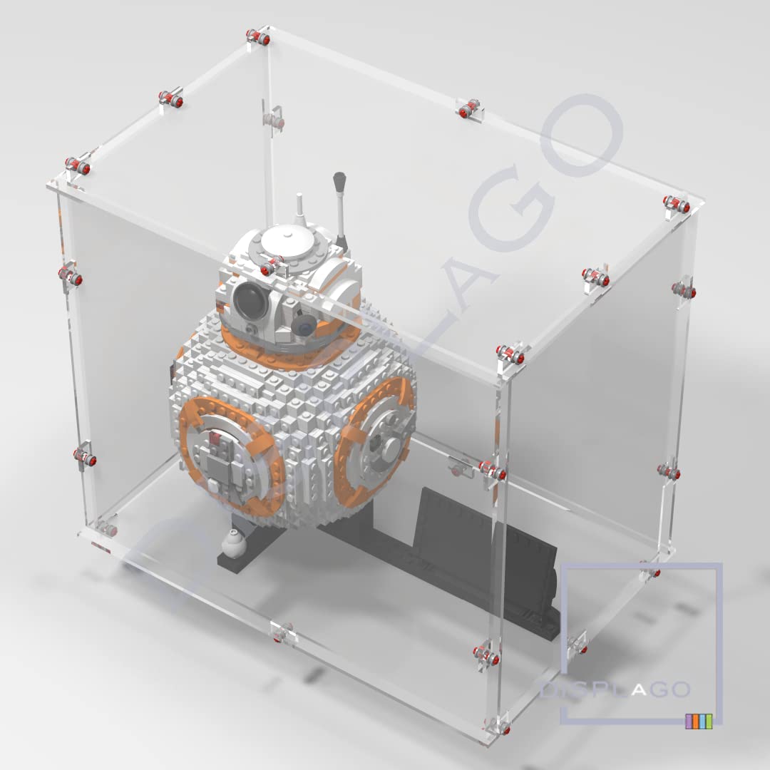 Premium LEGO® UCS BB-8 (75187) Display Case - Clear Acrylic Showcase for Star Wars Collectible with Dust Protection | Perfect for Home Decor, Office Display & Gift for LEGO Fans