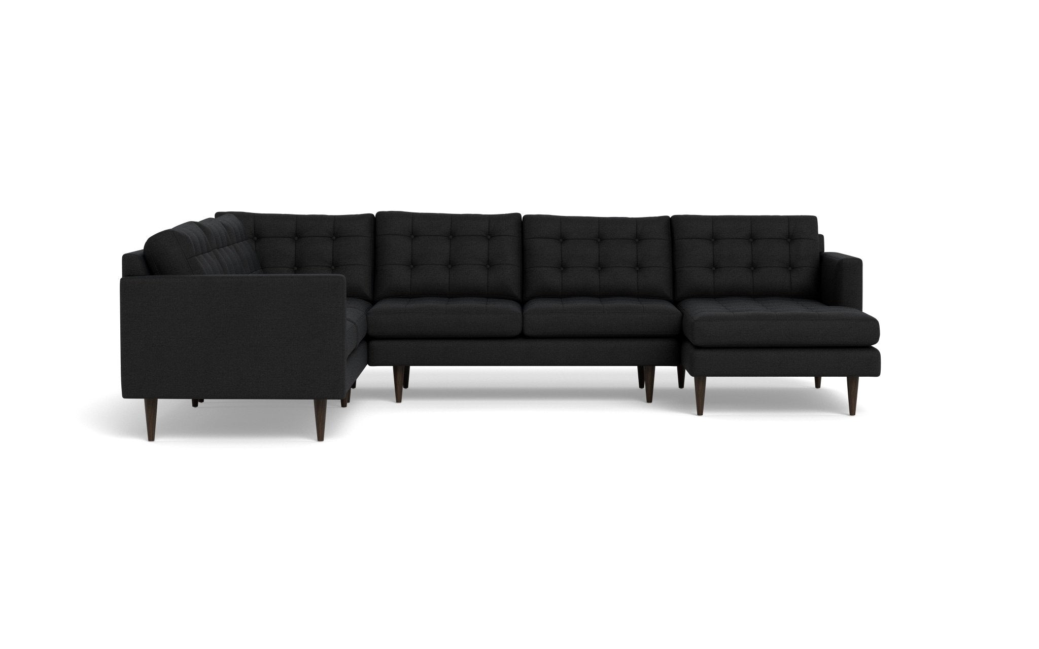 Wallace 131 Corner Sectional Sofa with Right Chaise Lounge - Modern L-Shaped Couch for Living Room, Family Room & Home Theater
