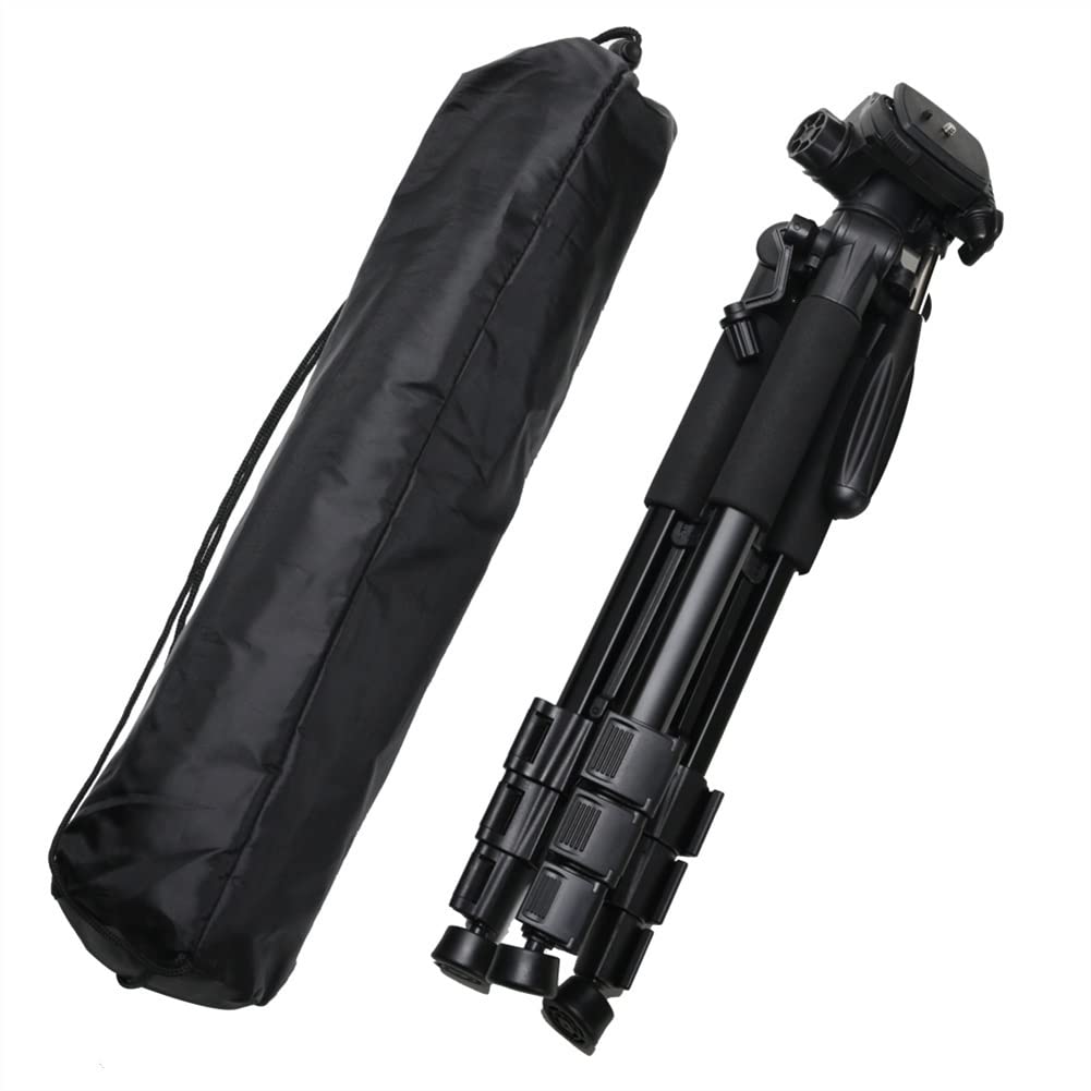 Professional RajoNN Q111 Aluminum Tripod Stand - Portable Travel Camera & Phone Tripod with Mount Holder for DSLR, Smartphone, iPad - Perfect for Vlogging, Photography & Video Shooting