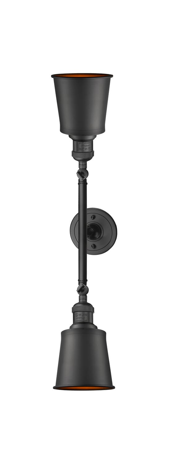 Innovations 208L-OB-M9-OB 2 Light Vertical Bathroom Vanity Light Fixture in Oil Rubbed Bronze - Perfect for Modern Bathroom, Powder Room, and Spa Decor