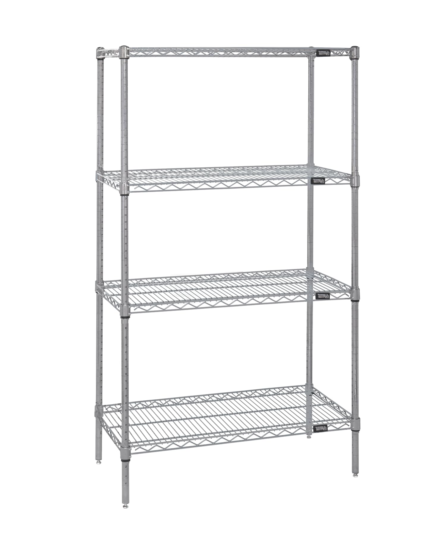 Quantum Storage Systems WR74-1842S Stainless Steel Wire Shelving Starter Kit - 4 Shelves, 74
