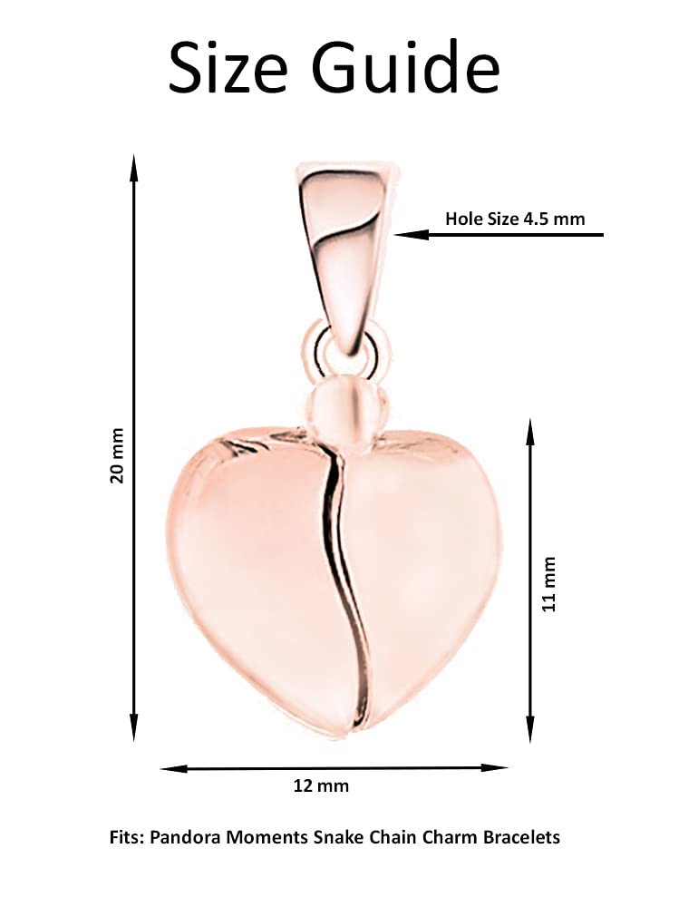 Rose Gold Sister Love Heart Charm Necklace - Elegant Gift Boxed for Birthdays, Anniversaries & Special Occasions