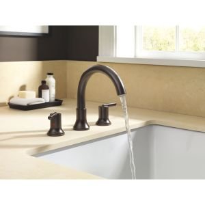 Delta Faucet Trinsic Roman Tub Trim T2759-SS - Modern Bathroom Faucet Set with Tub Spout & Handles - Stainless Steel Finish - Perfect for Luxury Bathrooms & Spa Retreats (Valve Sold Separately)