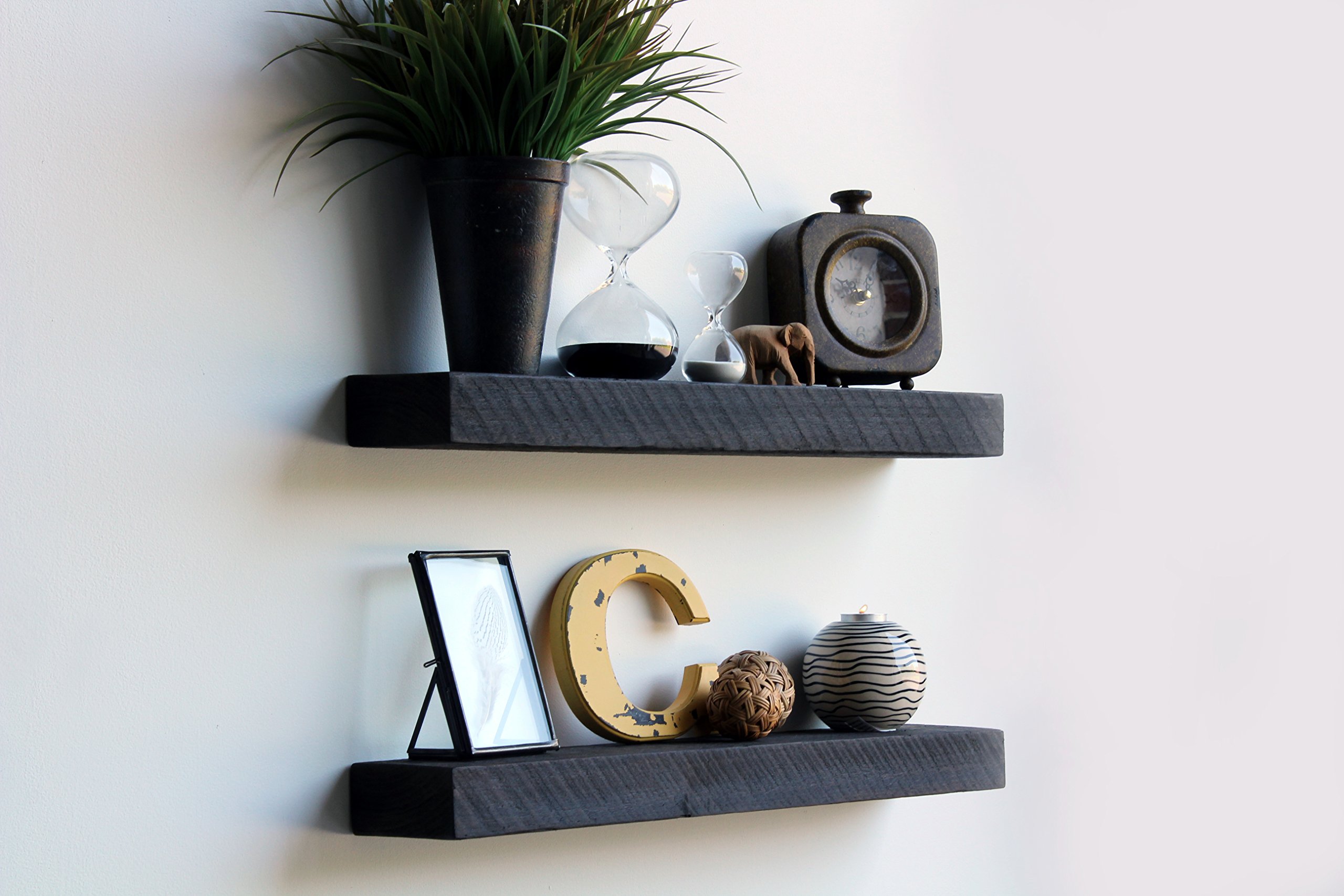 Reclaimed Barnwood Floating Shelves Set of 2 - 48