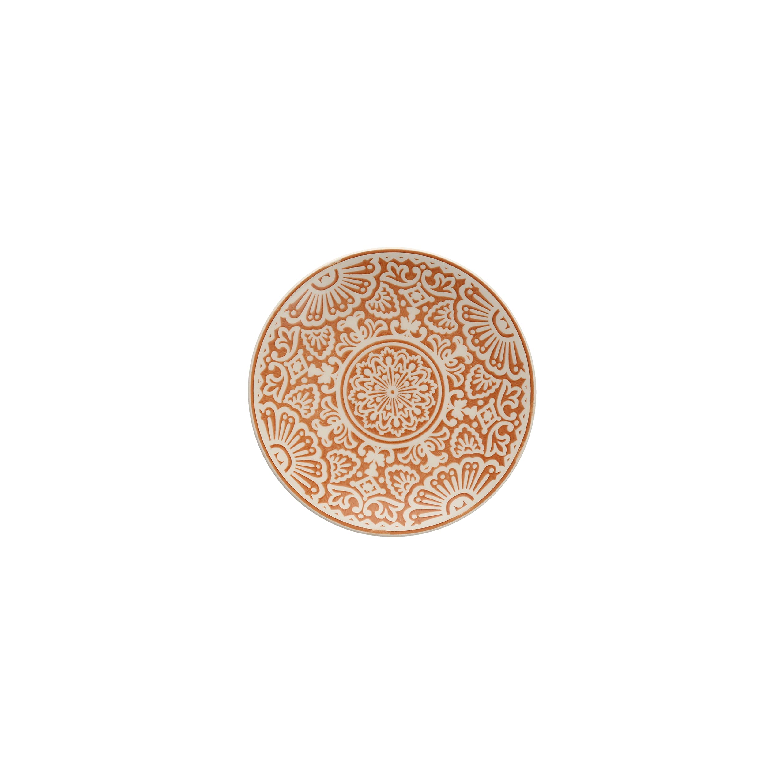 Fortessa Havana Vitrified China Coupe Rimless Plate 4-Pack - 6.25 Inch Bread & Butter Plates in Adobo | Elegant Dinnerware for Restaurants, Catering & Home Dining