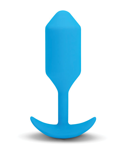 B Vibe Vibrating Snug Plug - Rechargeable Silicone Anal Plug for Men & Women - Large Size (Blue) - Perfect for Couples Play & Solo Pleasure