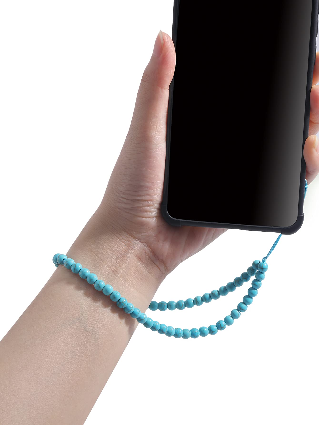Handmade Natural Gemstone Phone Lanyard - Semi-Precious Beaded Wrist Strap & Cell Phone Charm Chain for Women, Men (Perfect for Gifts, Office, Travel & Everyday Use)
