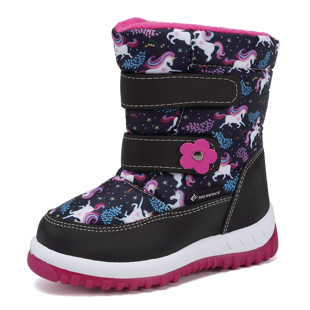 EQUICK Waterproof Winter Snow Boots for Boys & Girls - Lightweight Kids Boots with Warm Fur Lining (Toddler/Little Kid/Big Kid) - Perfect for Outdoor Play & Cold Weather Activities