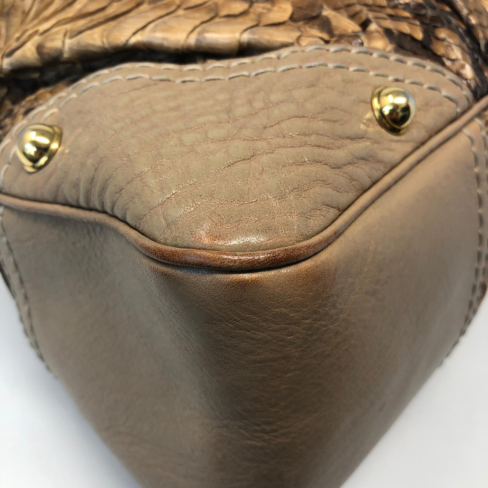 Gucci Brown Python Jockey Shoulder Bag for Women - Luxury Designer Handbag for Work, Travel & Evening Out