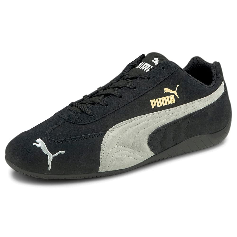PUMA Men's Speedcat LS Motorsport Inspired Sneakers - Lightweight Racing Shoes for Running, Driving & Casual Wear - Black/White