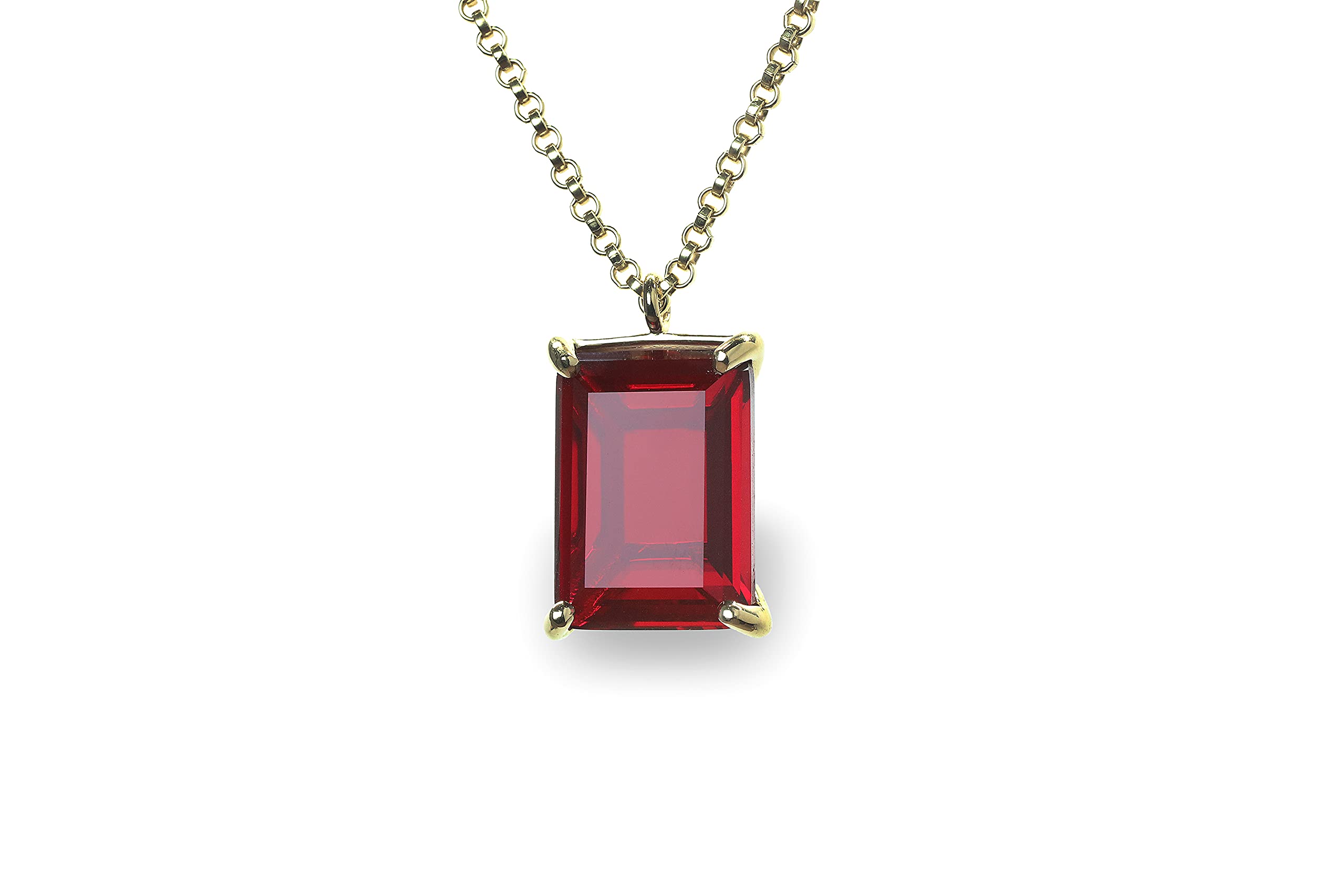 Exquisite Garnet Pendant Necklace for Women - Handmade Custom Jewelry with Birthstone - Fashion & Bridal Gift Idea - Perfect for Anniversaries, Valentine's Day & Special Occasions