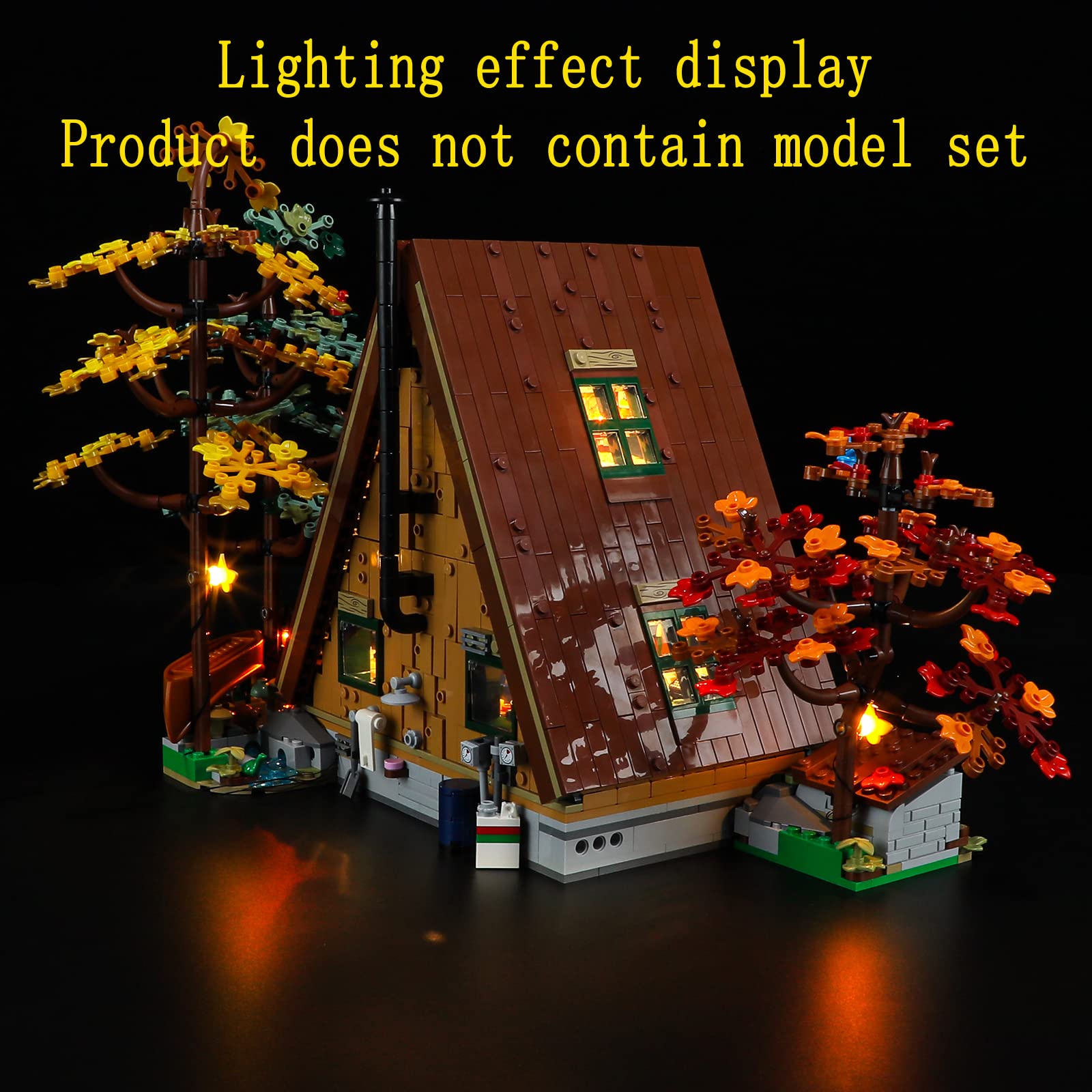 GEAMENT LED Lighting Kit for LEGO Ideas 21338 A-Frame Cabin - Compatible with Building Blocks (Model Not Included) - Perfect for Home Decoration, Gift Giving & LEGO Enthusiasts