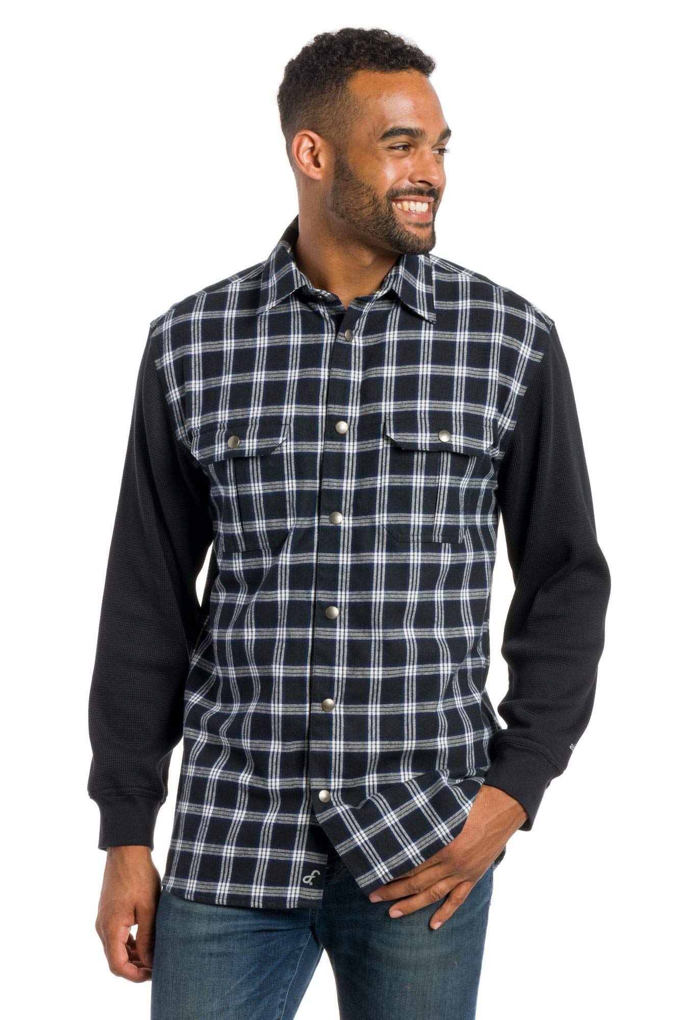 Ably Apparel Feather Men's Long Sleeve Button Up Shirt - Waterproof & Stain Resistant Dress Shirt with Odor Control Technology | Perfect for Office, Travel & Outdoor Activities