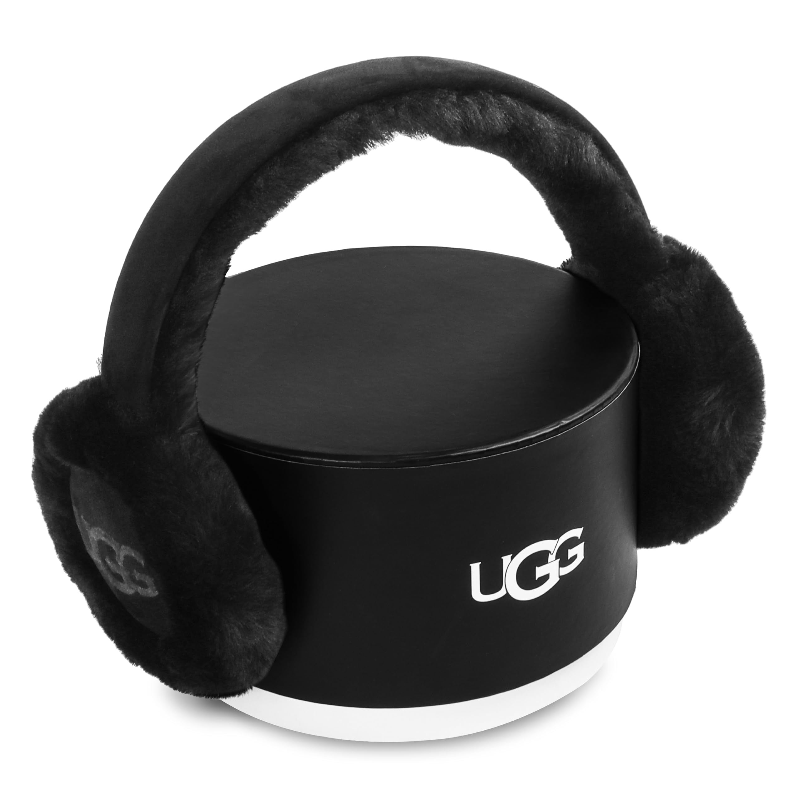 UGG Women's Water Resistant Sheepskin Earmuffs with Embroidered Logo - Winter Warm Fleece Ear Warmers for Cold Weather & Outdoor Activities