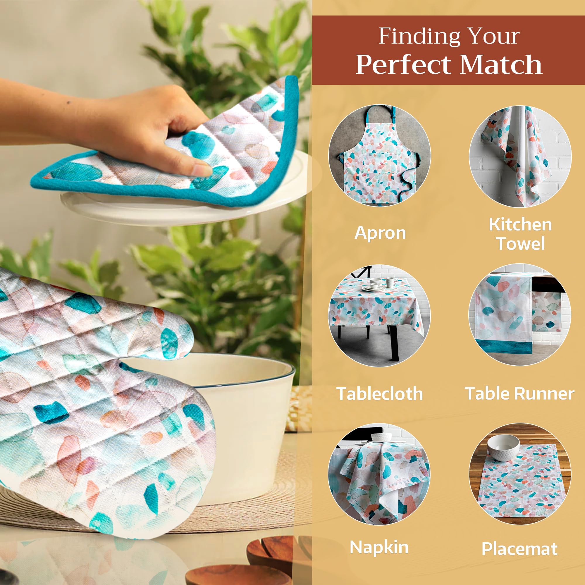 Maison d'Hermine 100% Cotton Heat Resistant Pot Holders Set of 2 - 8
