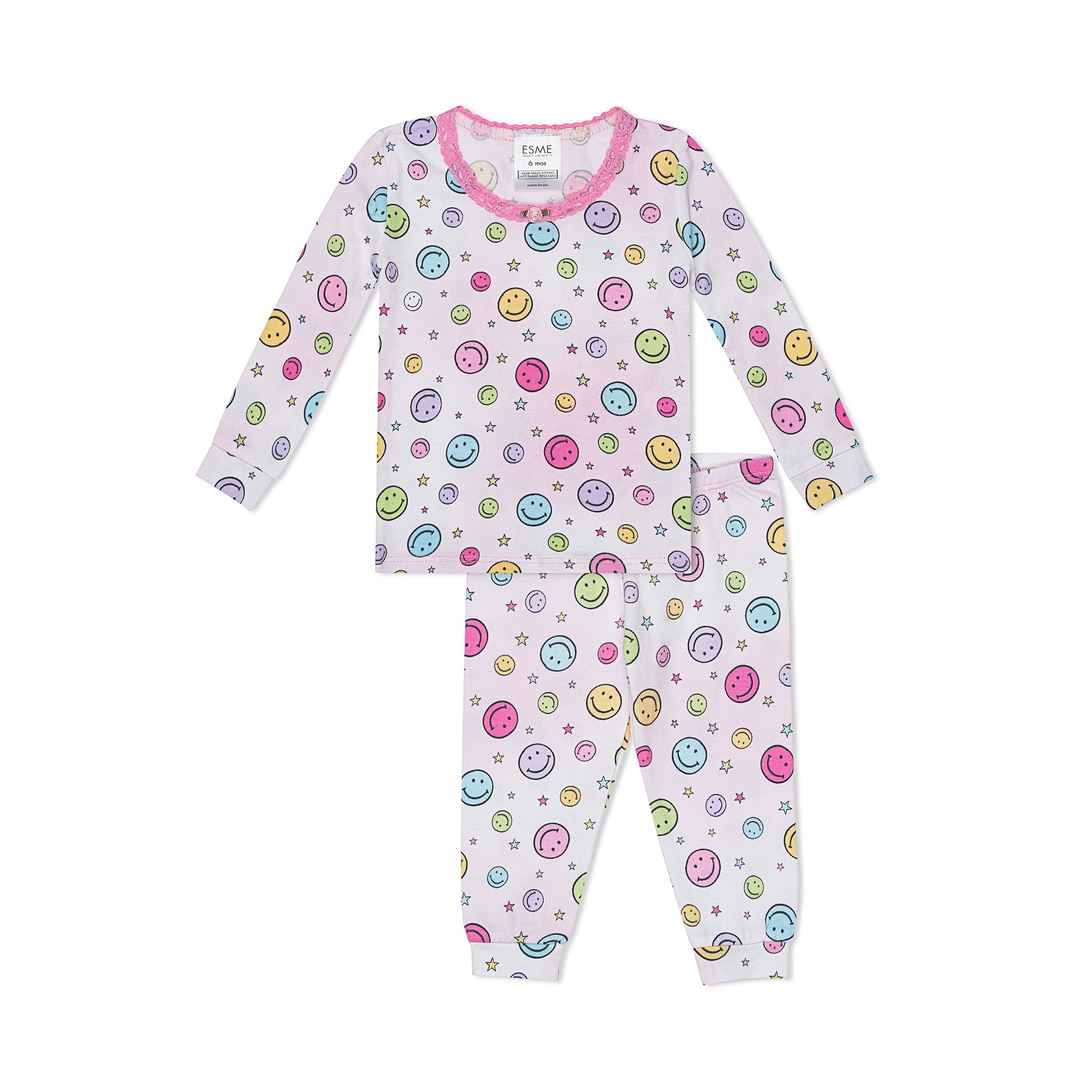 Happy Pink Full Length Set - Women's Matching Loungewear Outfit for Home & Sleep | Soft Comfortable Pajama Set for Relaxation, Yoga, and Cozy Nights