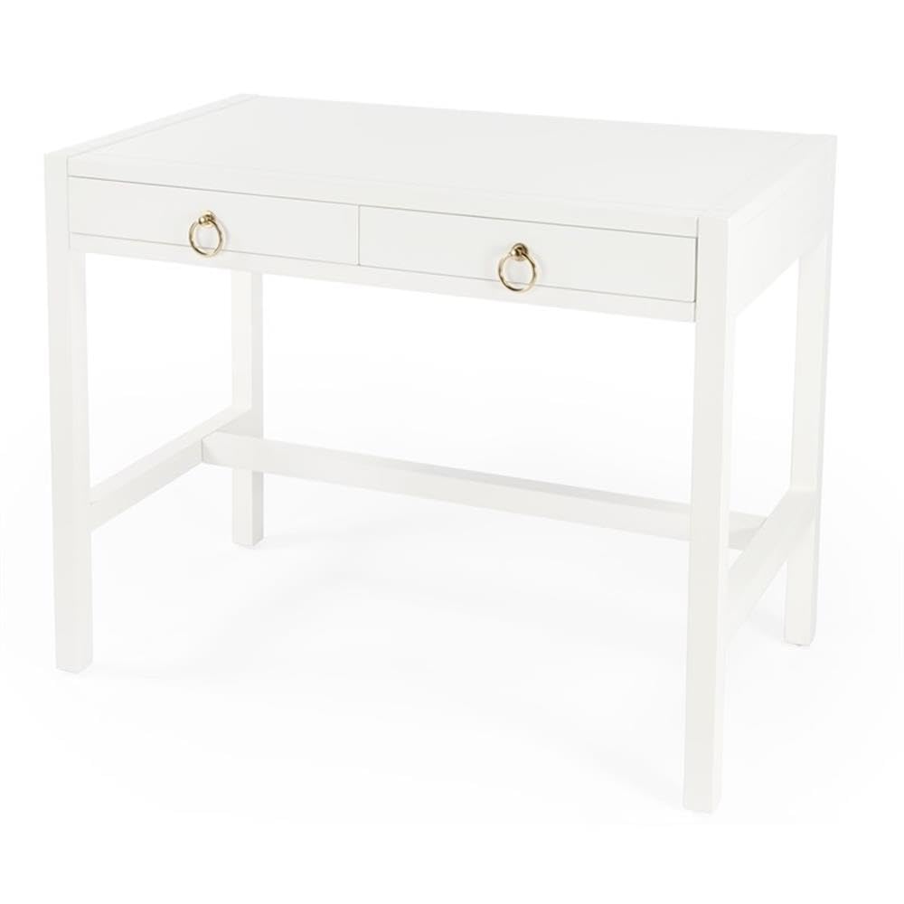 White Beaumont Lane Wood Desk for Home Office & Study