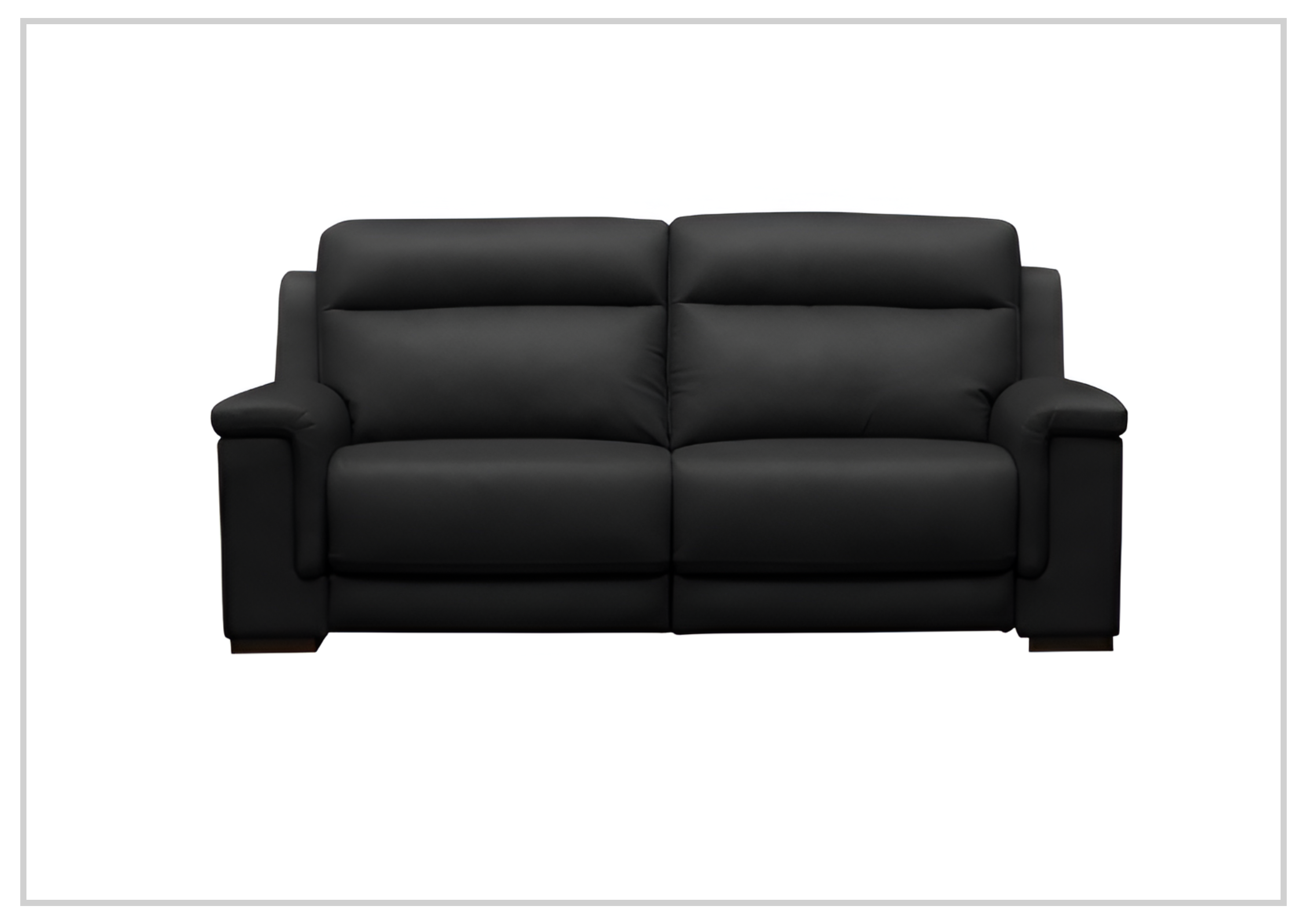 Klaussner Delano Black Power Recliner Sofa with USB Port - Modern Electric Reclining Sofa for Living Room, Home Theater & Relaxation