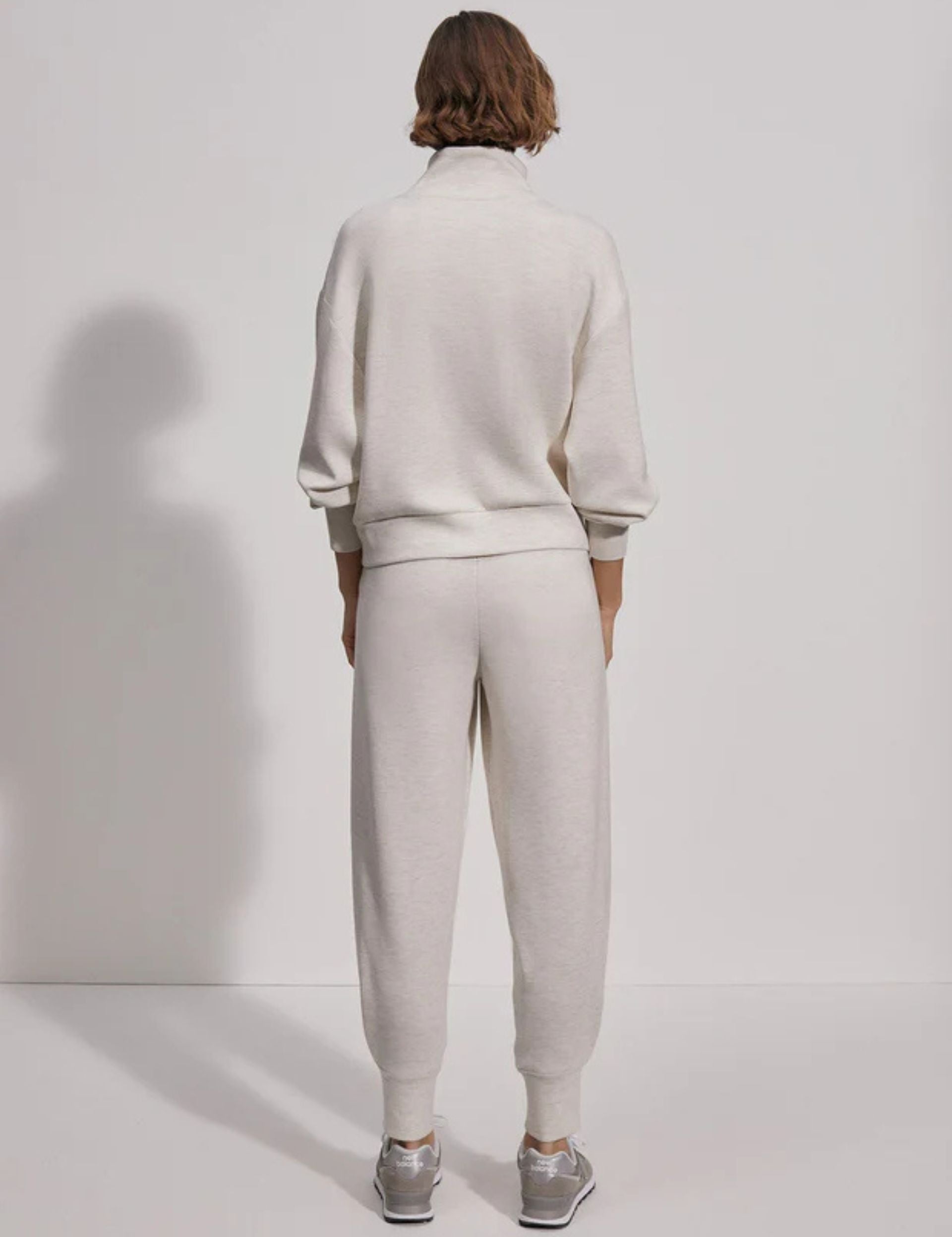 Davidson Sweatpants for Women - Ivory Marl Comfy Lounge Pants with Pockets | Perfect for Yoga, Running Errands & Relaxing at Home