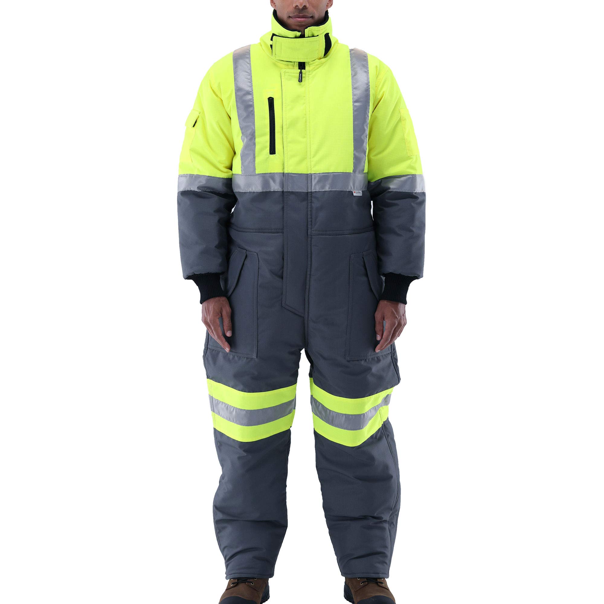 RefrigiWear Freezer Edge Insulated Coveralls for Men & Women - Heavy Duty Cold Weather Workwear - Waterproof & Windproof Winter Overalls for Freezer Workers, Construction, Hunting & Outdoor Jobs