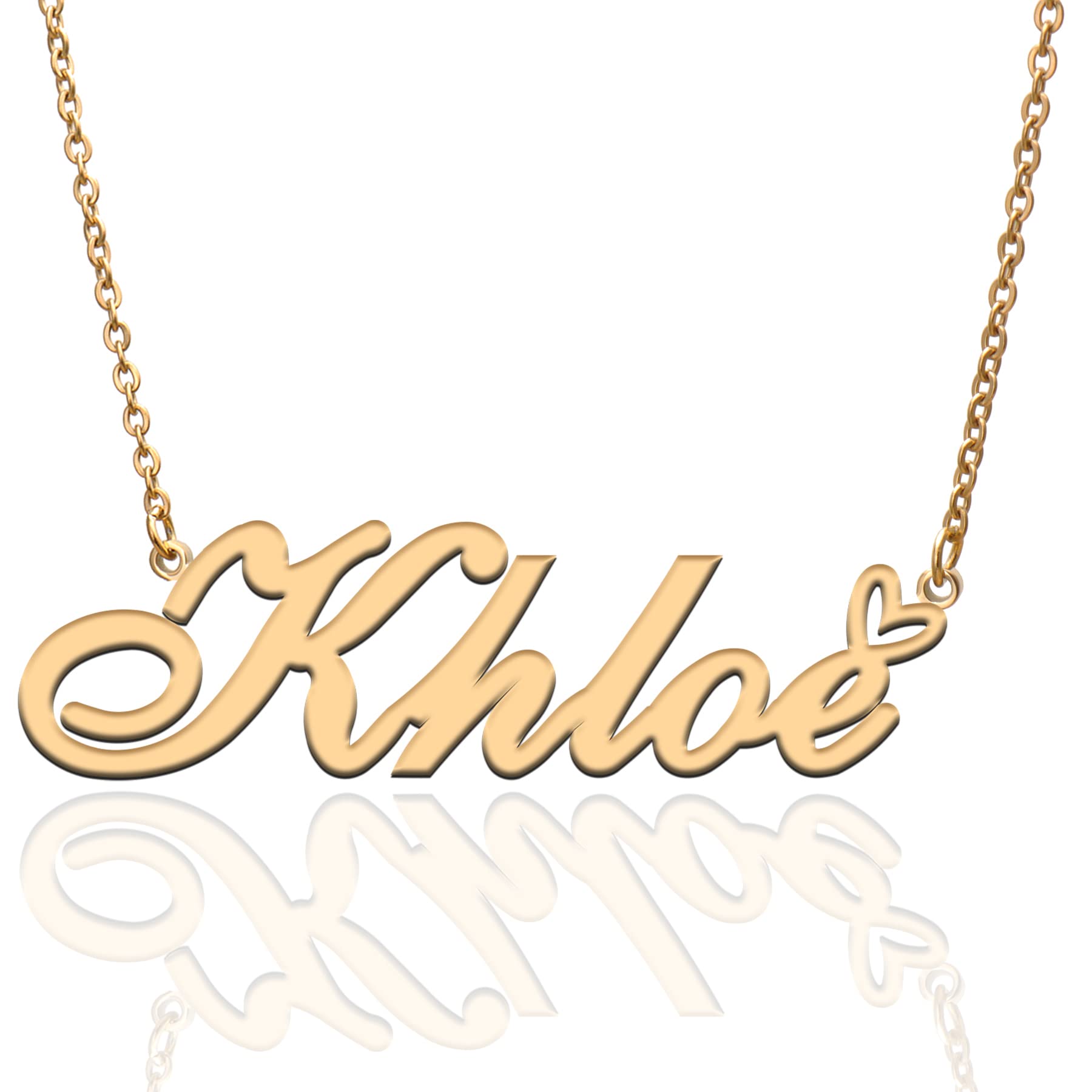 Custom Name Necklace for Women - Personalized Heart Pendant Jewelry with Engraved Name - Best Gift for Girlfriend, Mother, Daughter, Wife - Christmas, Birthday, Anniversary Present - Perfect for Date Nights, Weddings, and Special Occasions