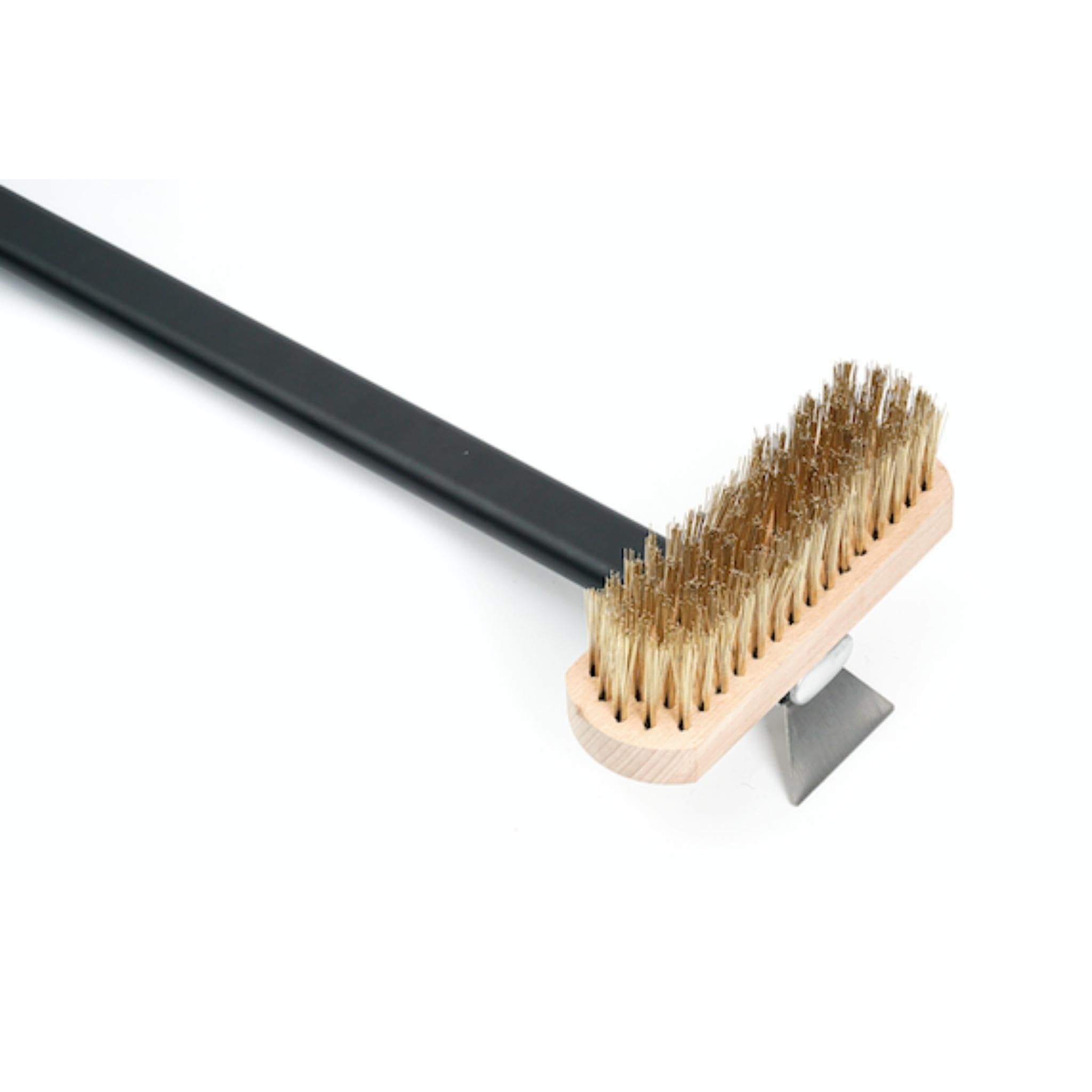 Best Pizza Stone Cleaning Brush for Wooden & Stone Ovens - Heavy Duty Scrubber for Stubborn Residue - Perfect for Home Kitchens & Outdoor Grilling