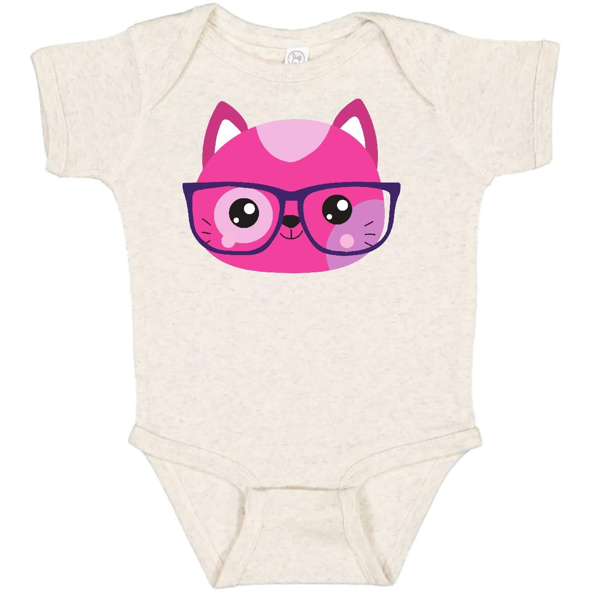 Hipster Cat Bodysuit with Glasses - Cute Kitten Outfit for Babies