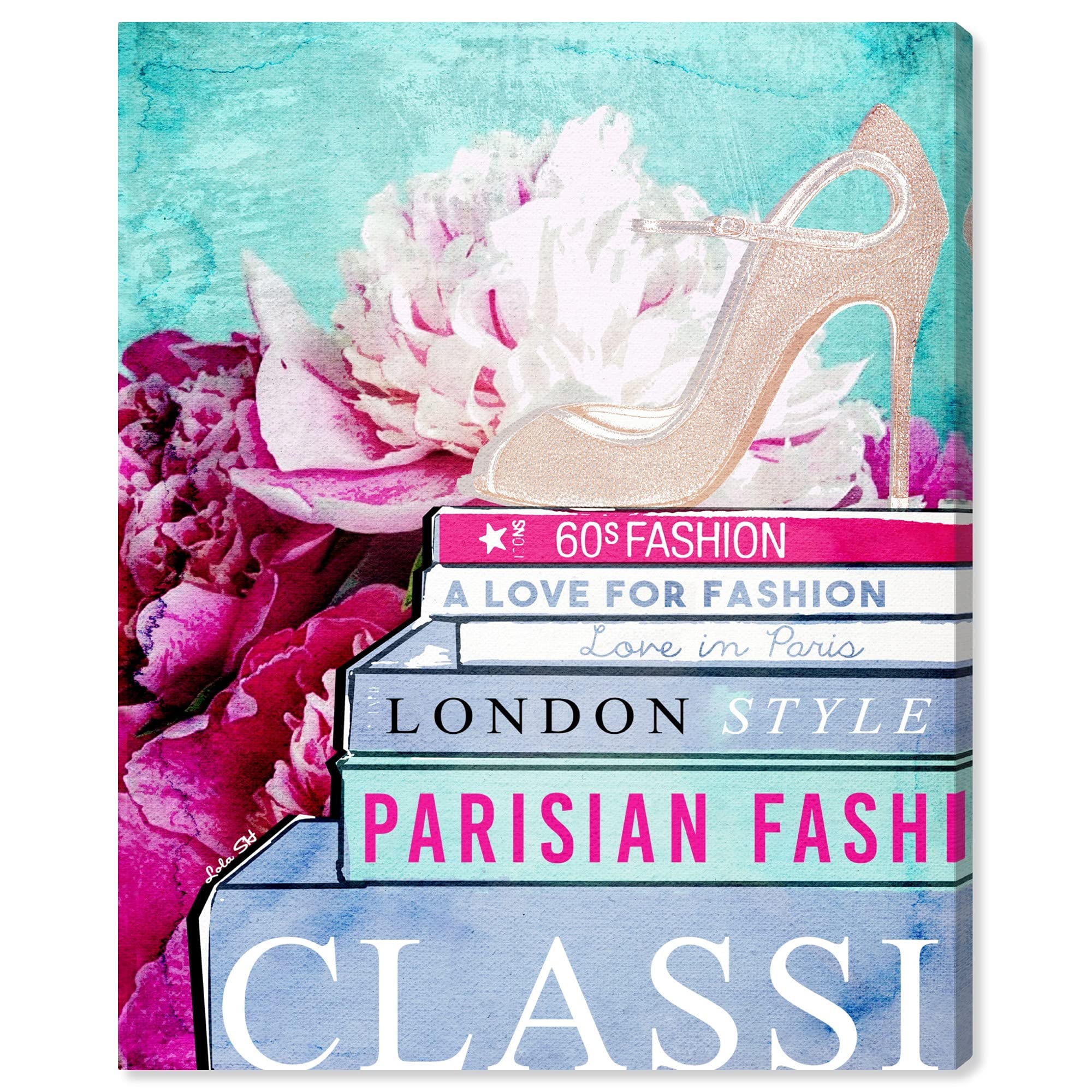 Oliver Gal Artist Co. Fashion & Glam Wall Art Canvas Prints - 'What's On My Mind Fashion' Books - Perfect for Home Decor, Office & Gift Giving