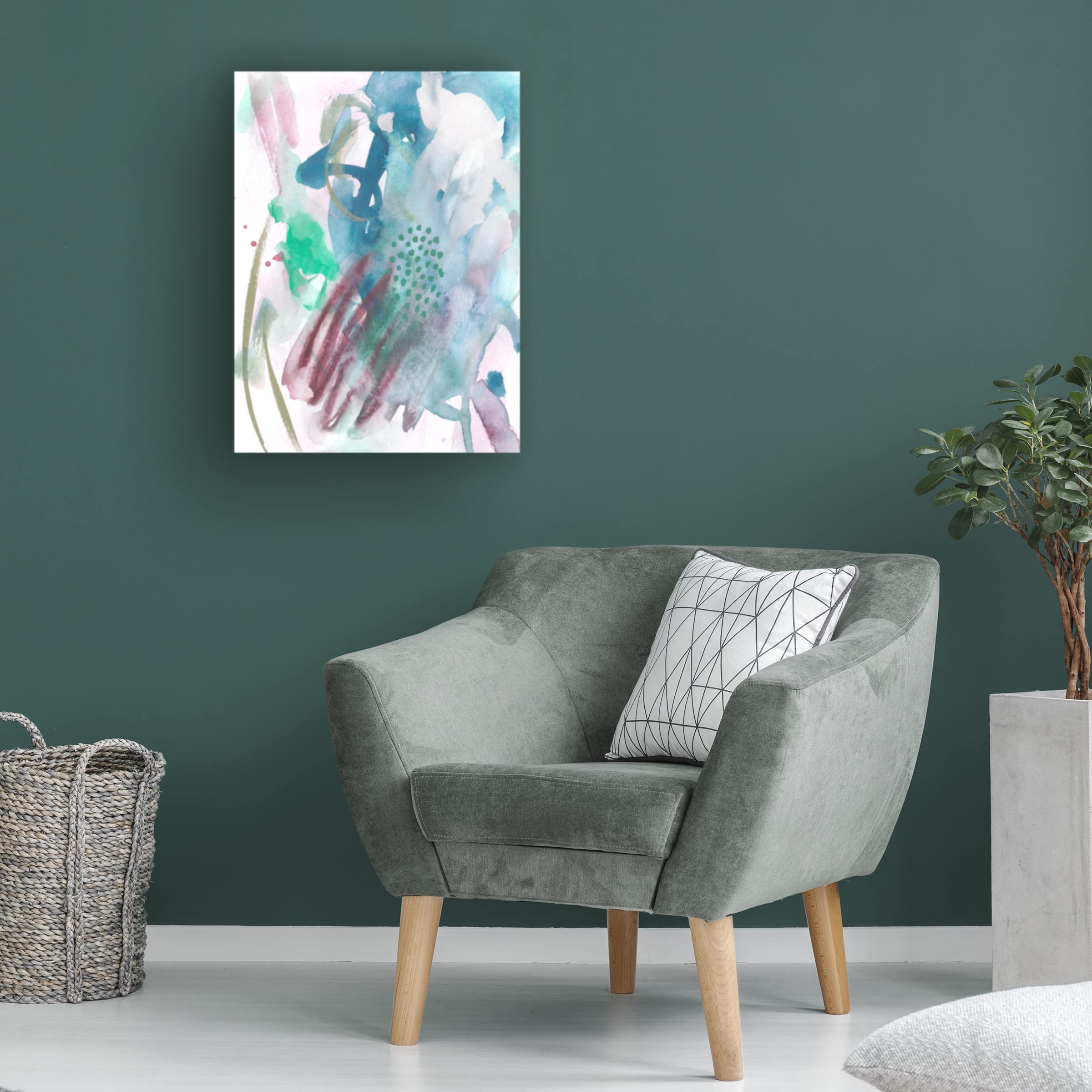 Trademark Fine Art 'Magenta Wave Form IV' Abstract Canvas Wall Art by Melissa Wang - Perfect for Modern Living Room & Office Decor