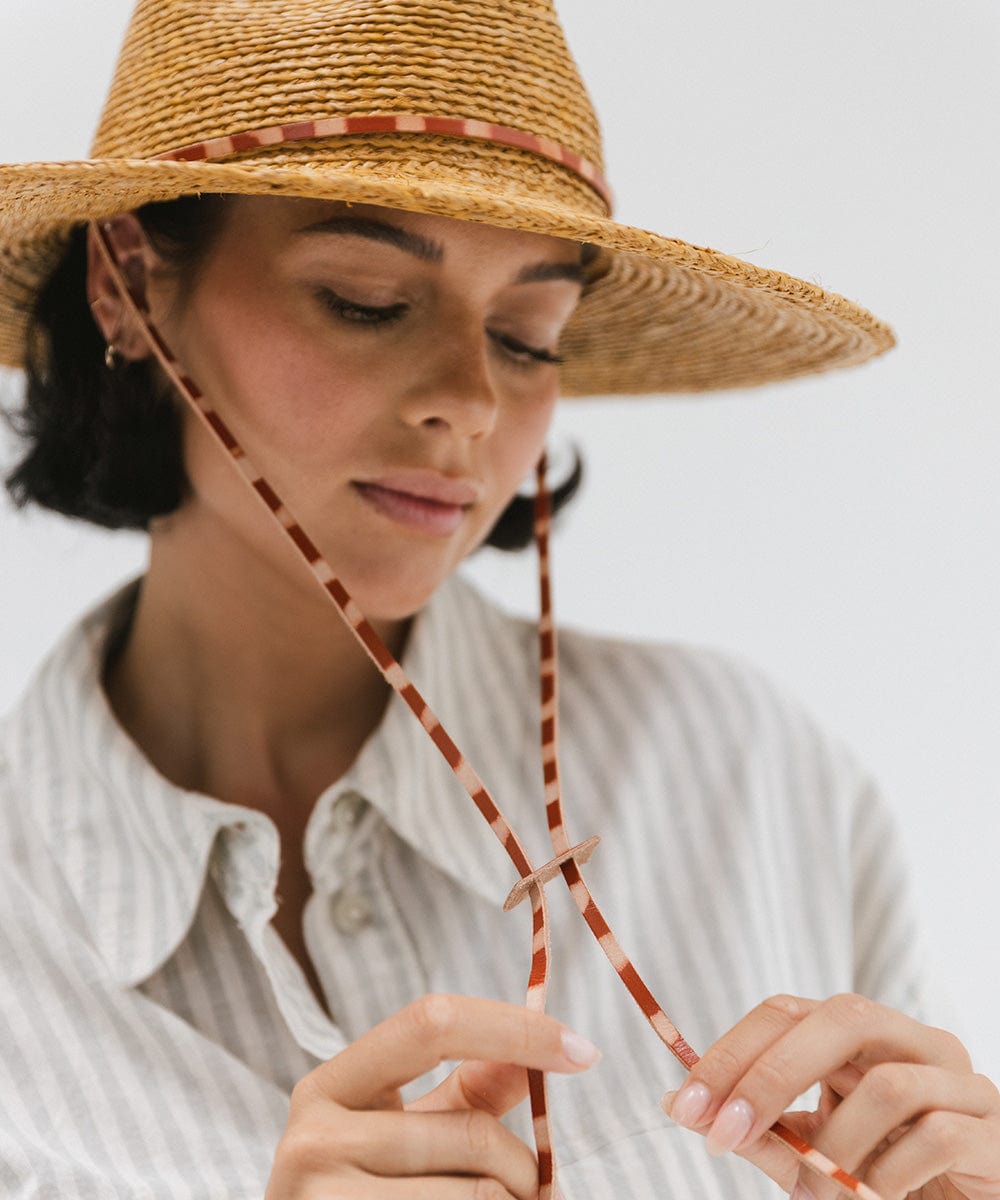 Ozzy Packable Straw Sun Hat for Women - UPF 50+ Wide Brim Summer Beach Hat - Foldable Travel Sun Hat for Outdoor, Vacation, and Gardening