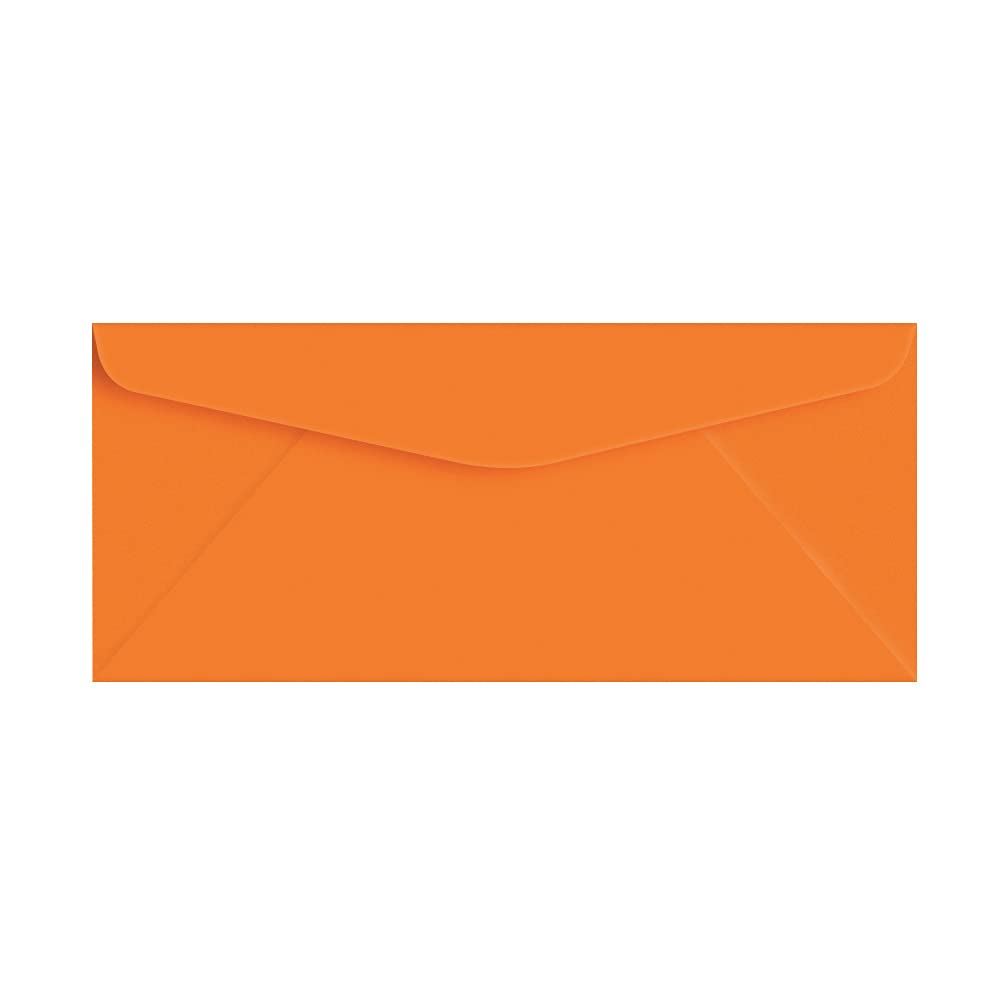 Bright Orange #10 Envelopes - Pack of 25 - Premium Quality Mailing Envelopes for Business, Invitations & Office Use