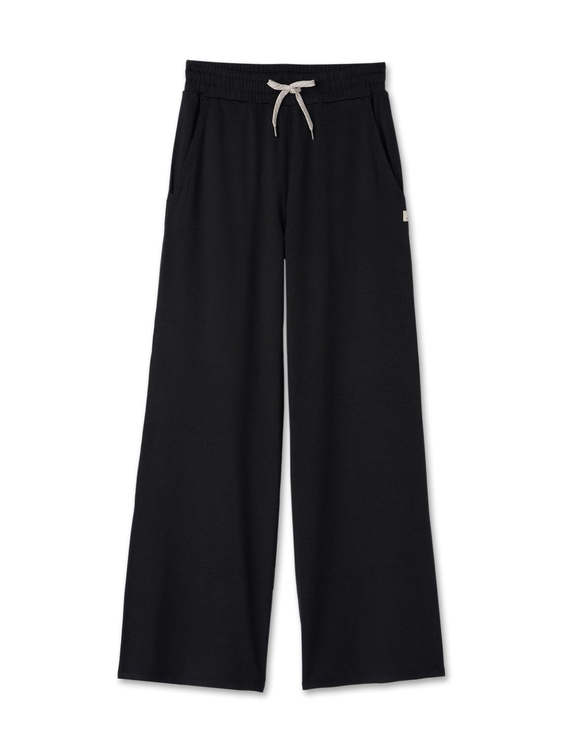 Halo Essential Wideleg Pants - Black Heather | Comfortable Women's Casual Trousers for Work, Travel & Everyday Wear