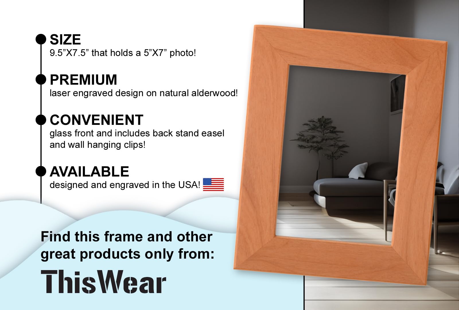 Engraved Wood Basketball Picture Frame 5x7 - Sports Gift for Fans & Home Decor