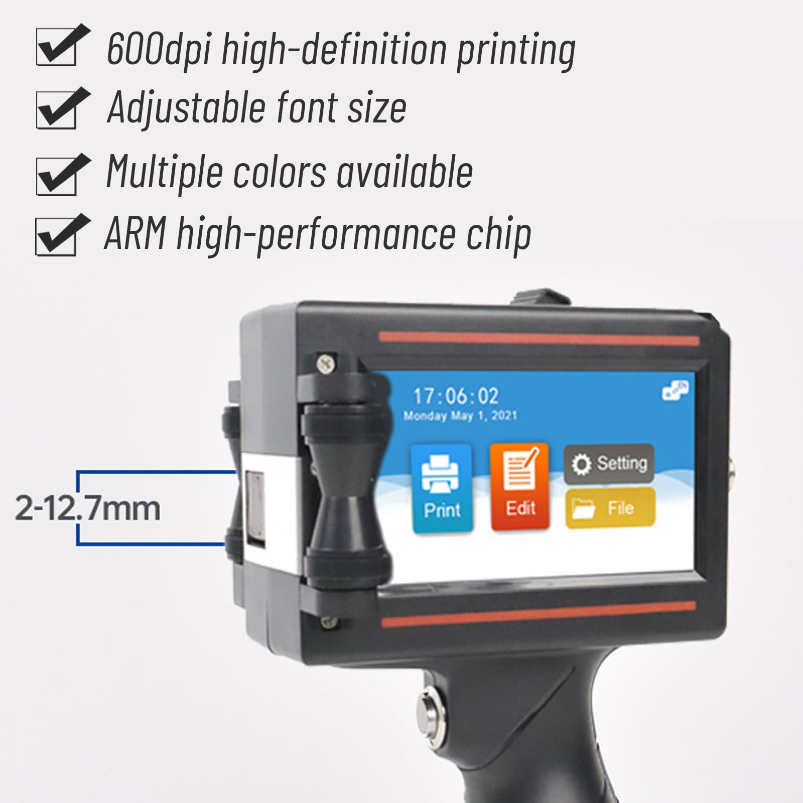Lokarie Handheld Inkjet Printer Gun - Portable Label Printer with 4.3