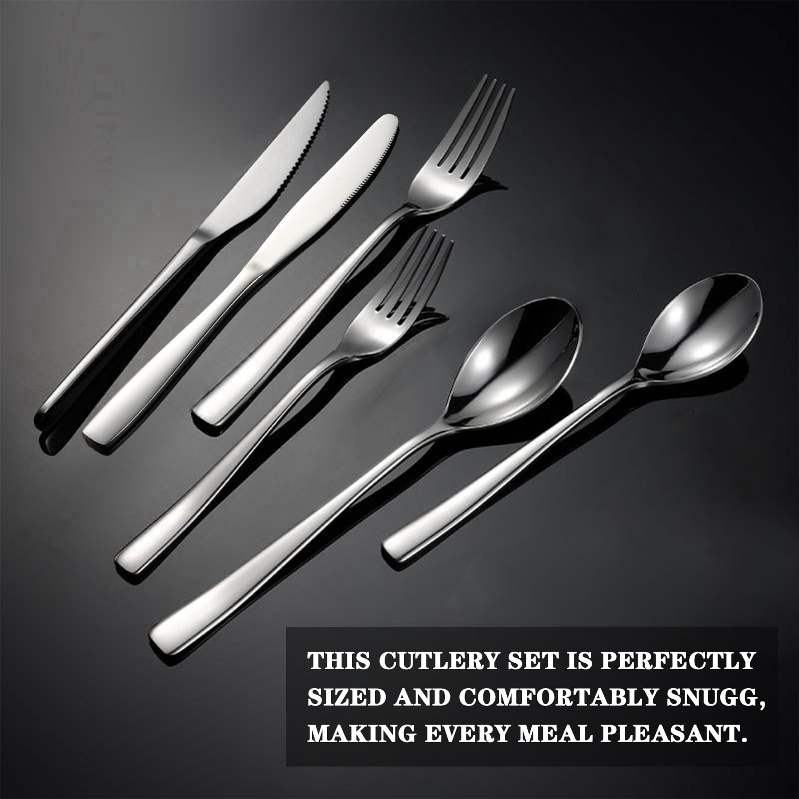 Premium 60-Piece Stainless Steel Silverware Flatware Set - Elegant Luxury Cutlery for 12 People, Dishwasher Safe | Perfect for Dinner Parties, Weddings & Everyday Dining