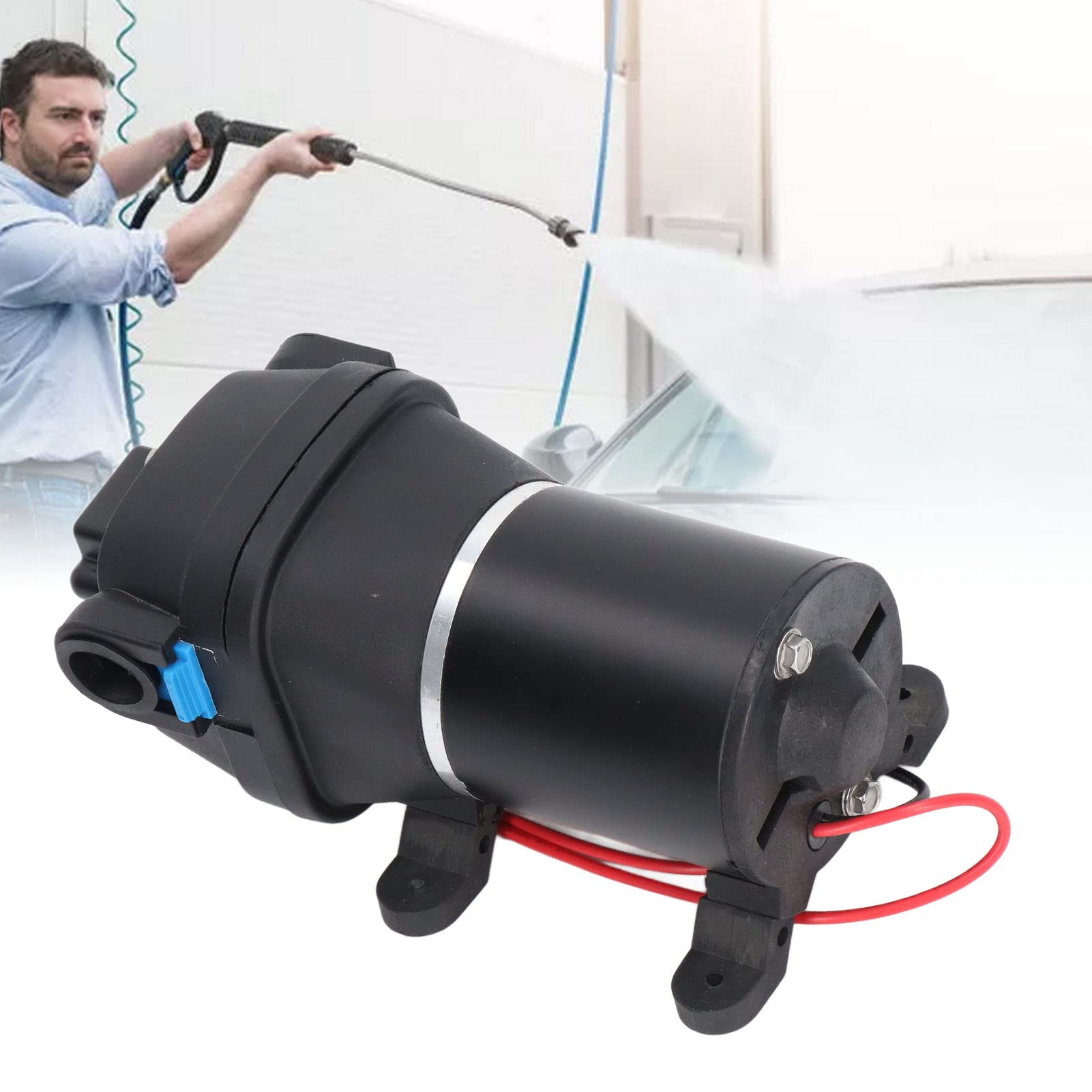 24V High-Power Self-Priming Micro Diaphragm Water Pump - 2.7GPM 17PSI 10m Head for RV, Lawn Sprinkler & High-Volume Water Boosting - Perfect for RV Water Systems, Garden Irrigation & Outdoor Cleaning