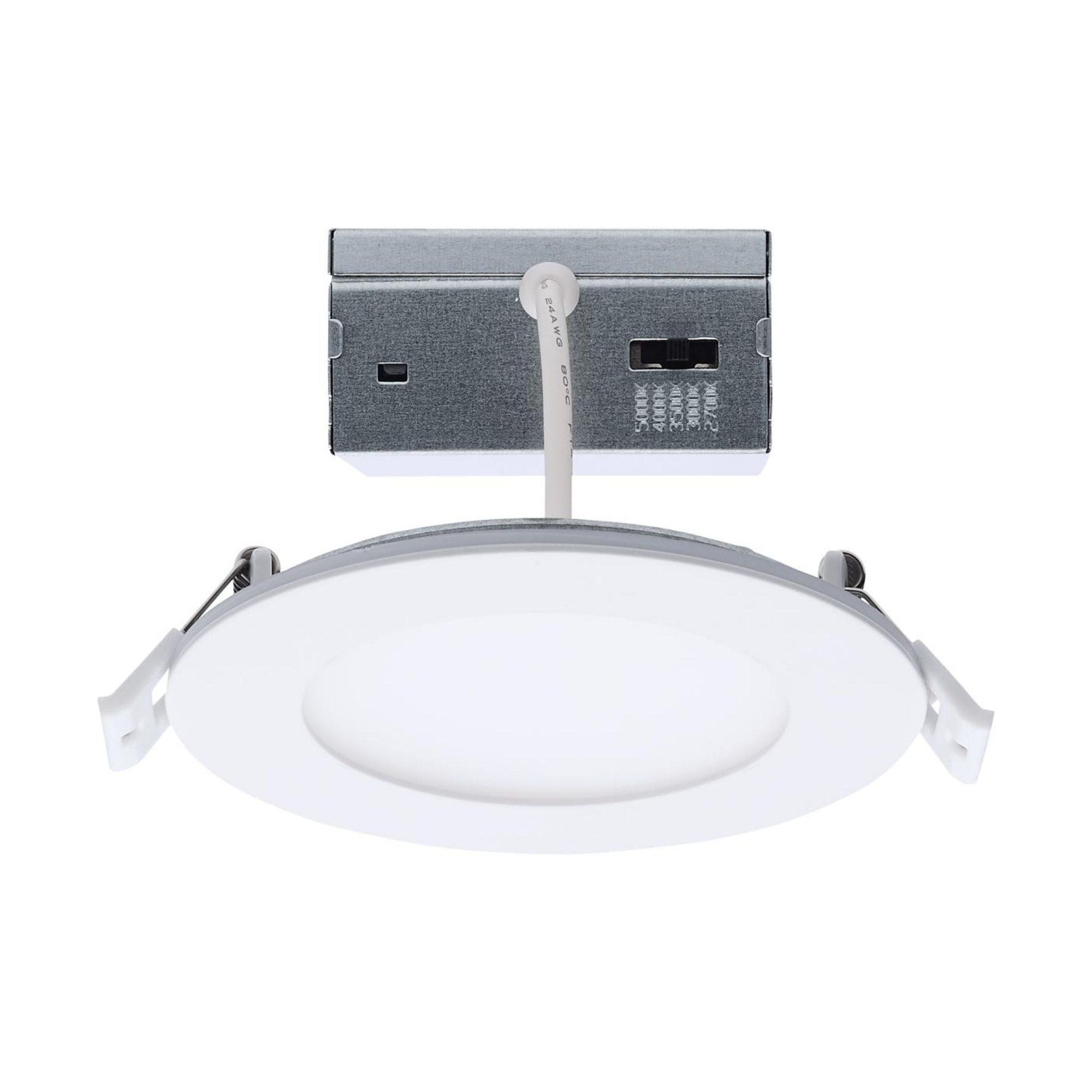 4 Inch LED Recessed Downlight with Night Light - 760 Lumens, Adjustable CCT (2700K-5000K), White Round Trim - Perfect for Bedroom, Kitchen & Living Room Lighting