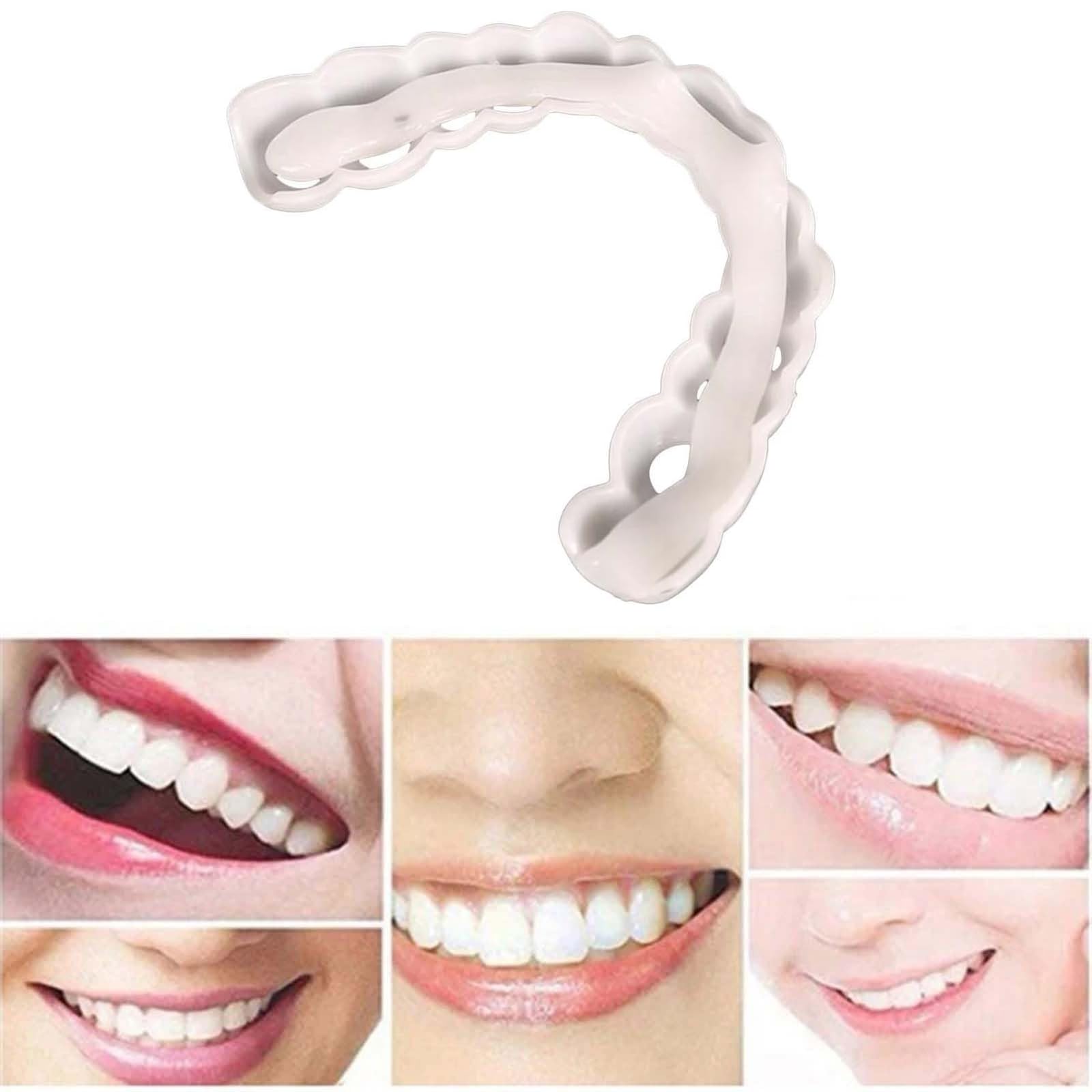 2 Pairs of Temporary Beautiful Smile Veneers - Instant Teeth Whitening & Perfect Smile for Photos, Events & Confidence Boost