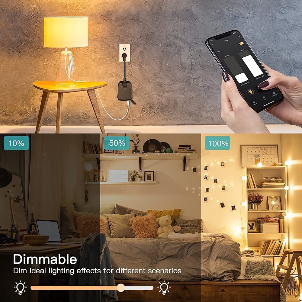 TREATLIFE Smart Dimmer Plug & 4 Smart Light Switches Bundle - Control Lights Remotely via App for Home Automation & Energy Savings