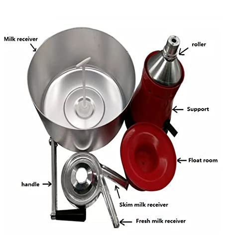 12L Manual Cream Centrifuge Separator - Adjustable Speed Fresh Milk Skimmer for Camel, Goat & Cow Milk | Perfect for Homemade Cheese, Yogurt & Dairy Processing