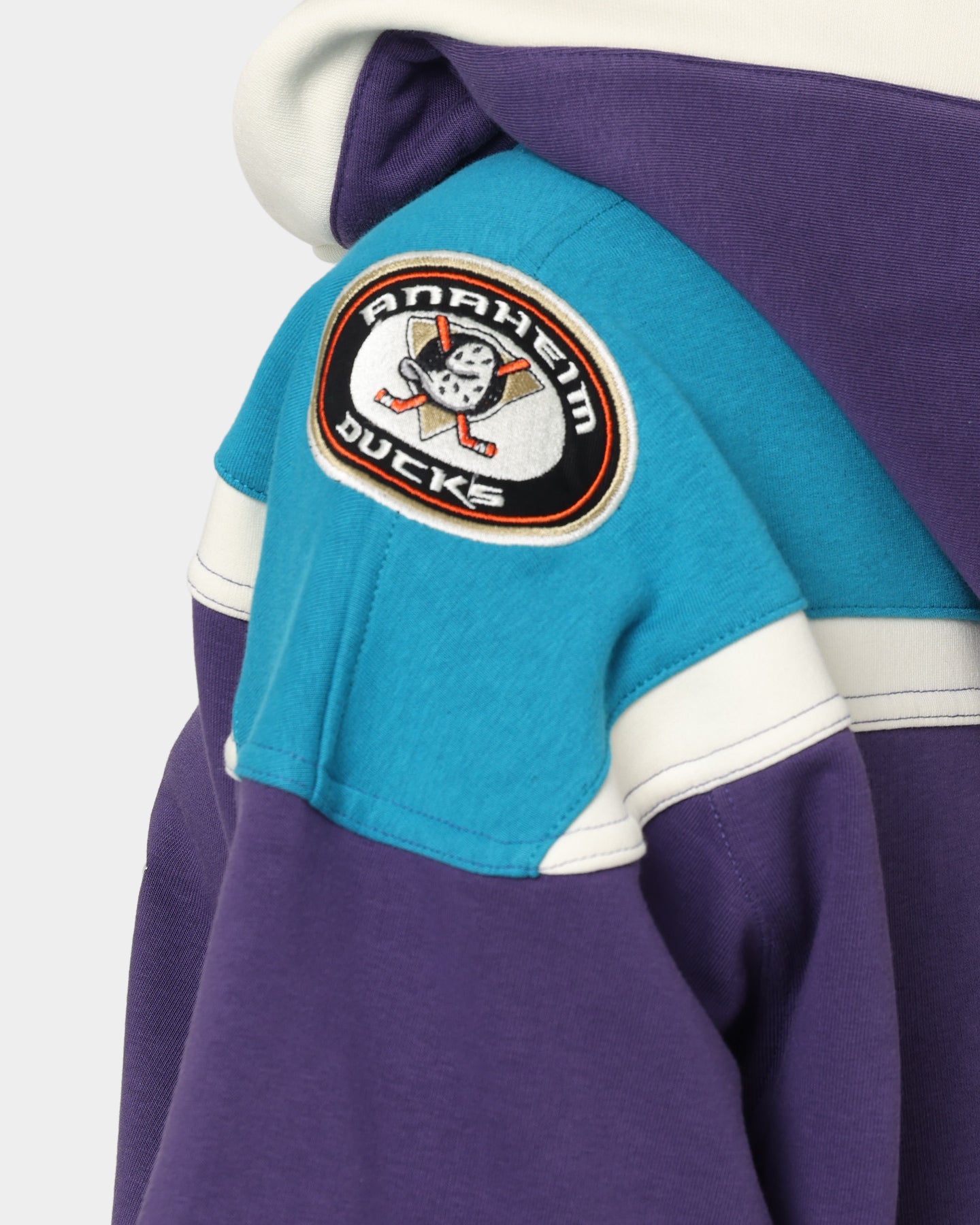 47 Brand Anaheim Ducks Lacer Hoodie - Purple & Sharks Teal NHL Hockey Pullover for Men & Women - Perfect for Game Day & Casual Wear