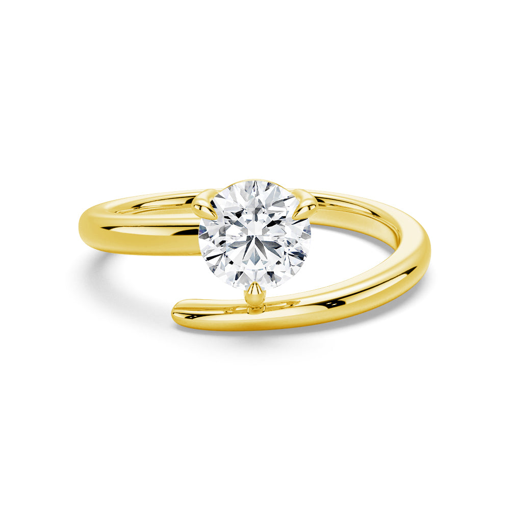 Exquisite Round Cut Lab Grown Diamond Promise Ring - 1 Carat D Color VVS1 Clarity - Perfect for Engagements, Anniversaries & Romantic Gift Giving