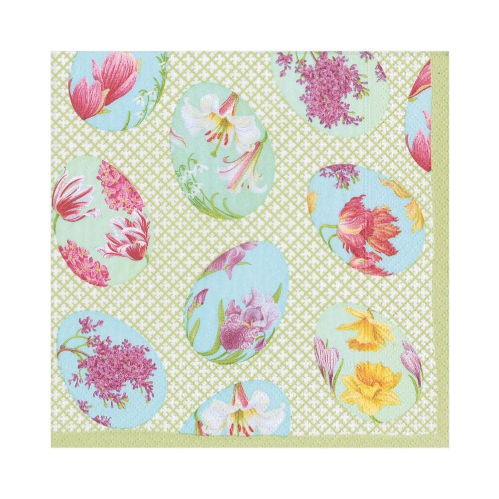 Caspari Floral Paper Napkins - 2 Packs of 20 for Party Decor