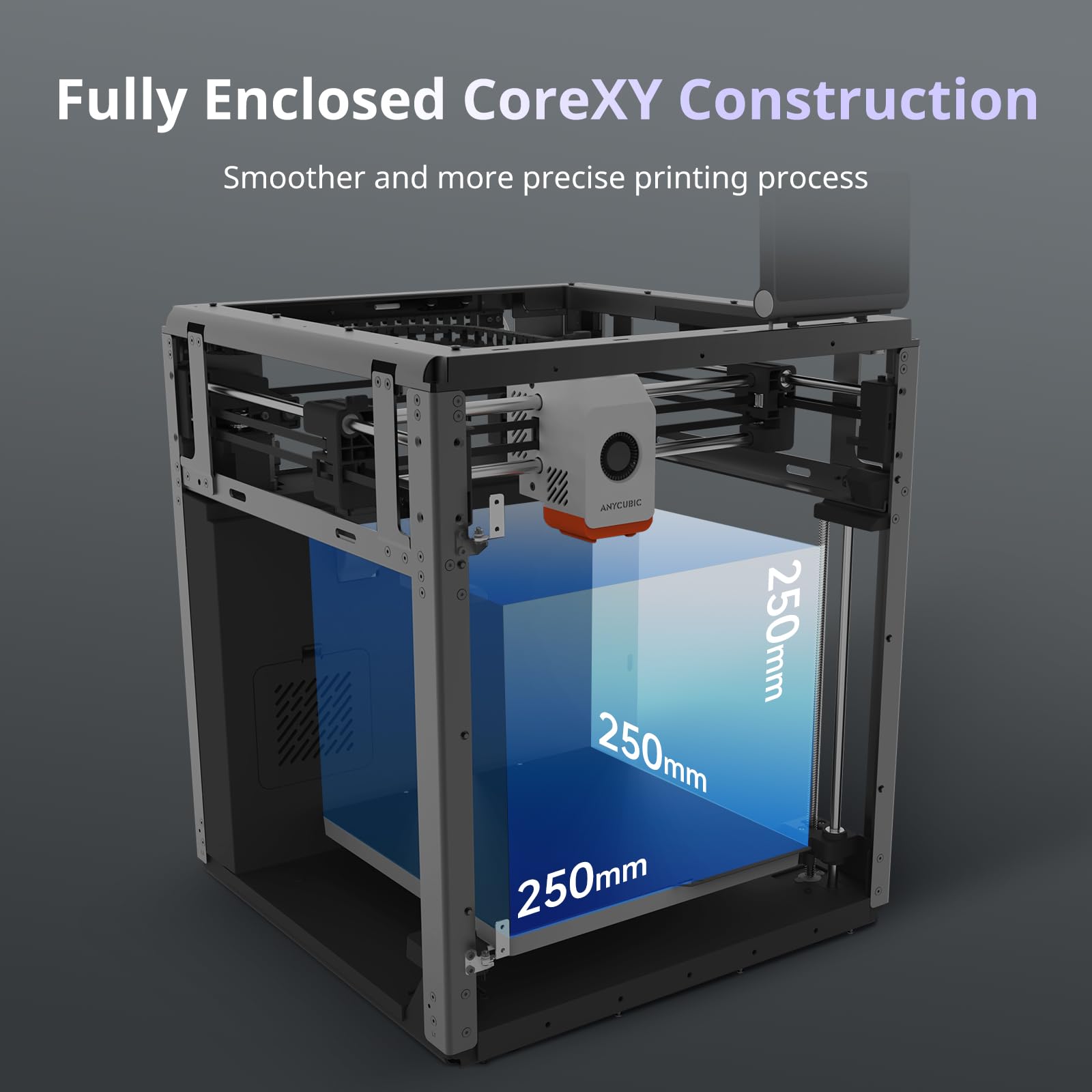 Anycubic Kobra S1 3D Printer - 600mm/s High Speed Printing, Full Auto Leveling, 320℃ Hotend with Free-Clogging Extruder, Metal CoreXY Structure, Built-in Camera, 44dB Low Noise, 250x250x250mm Build Volume - Perfect for Home, Office & Educational 3D Printing Projects