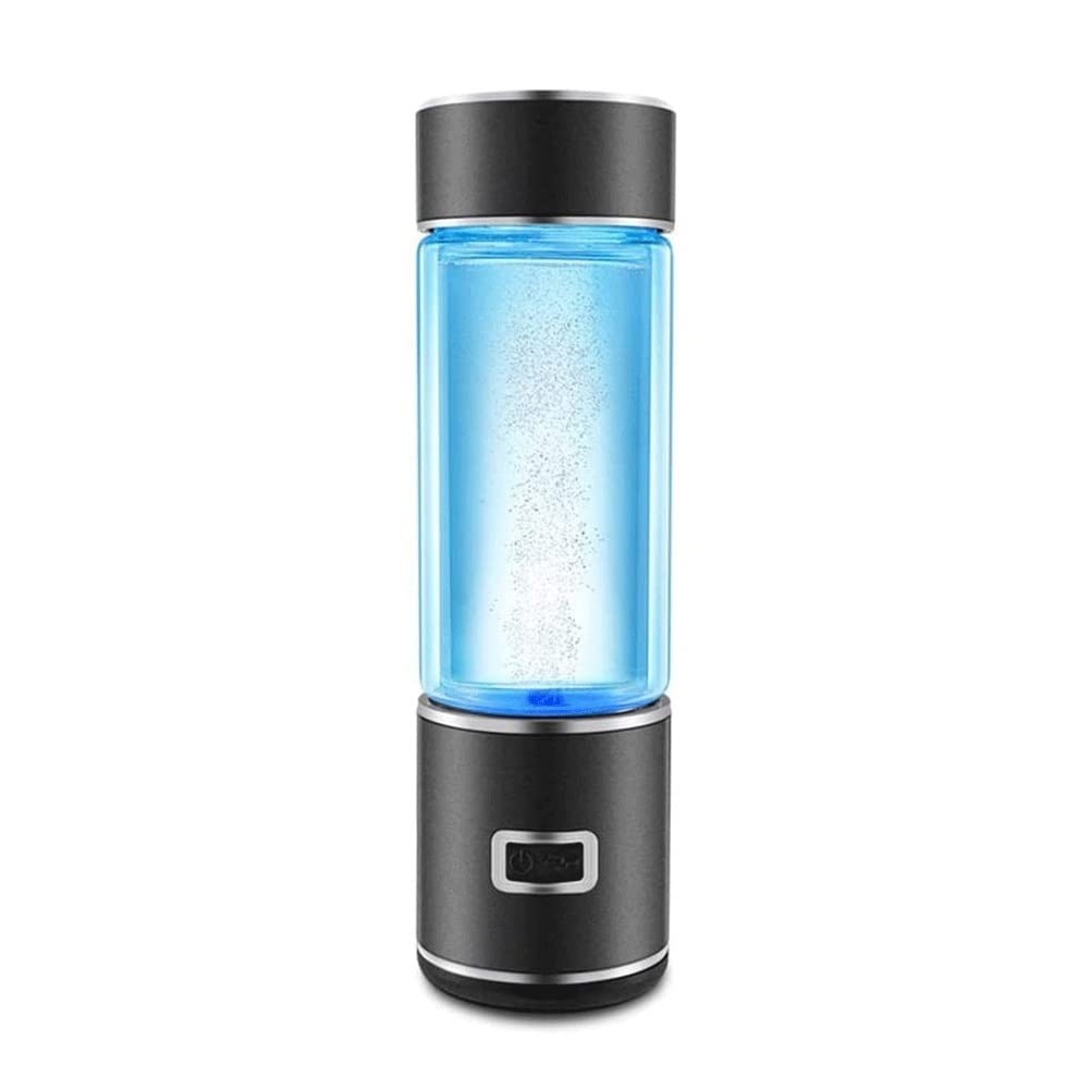 XBWZBXN 350ML Portable Hydrogen Rich Water Bottle - Rechargeable Ionized Water Generator for Antioxidant Hydrogen Water - Health Care Glass Cup for Travel, Gym & Daily Hydration