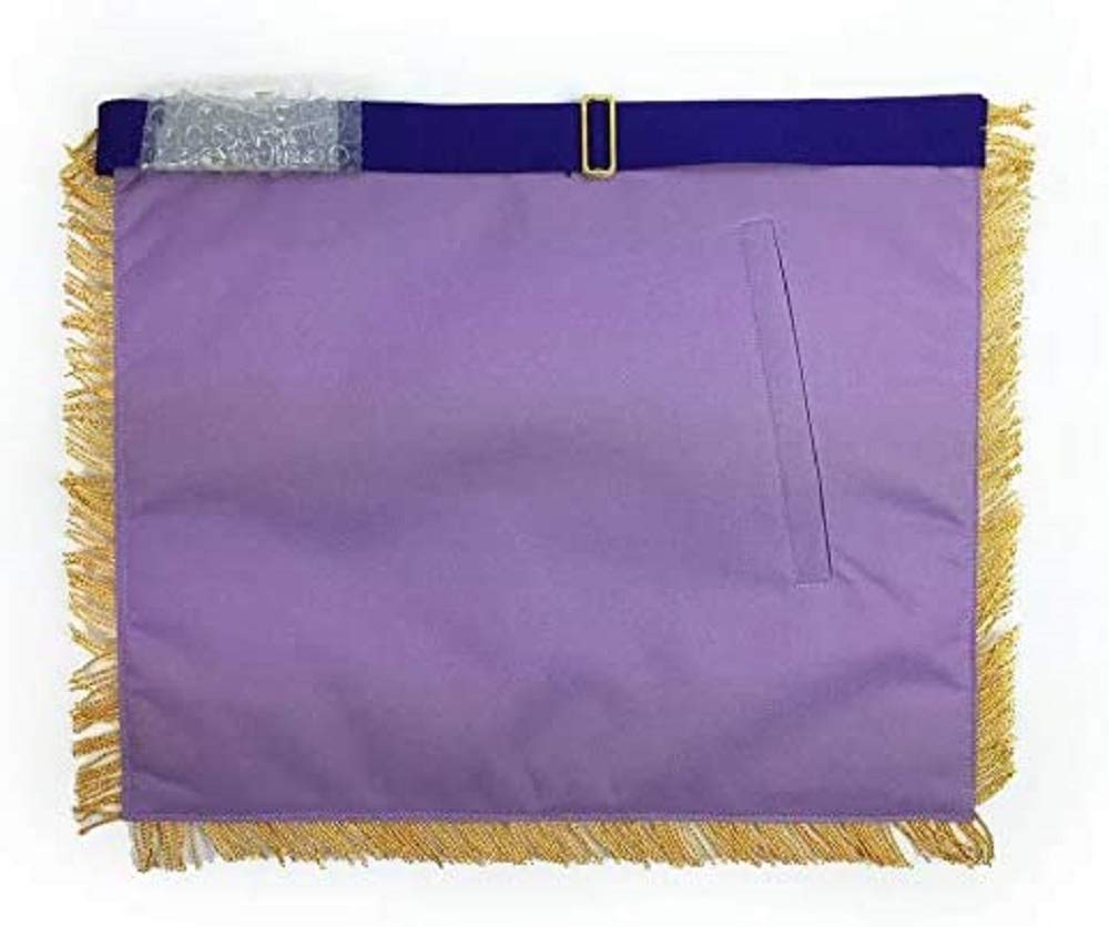 Past Master Masonic Apron - Blue Lodge Machine Embroidery Purple & Gold Fraternal Regalia | Perfect for Lodge Meetings, Rituals & Masonic Ceremonies