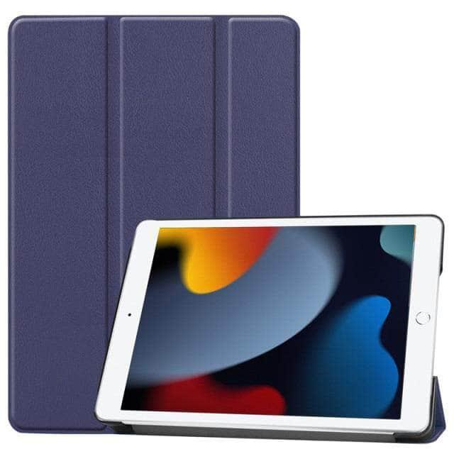 Premium Leather Tri-Fold Smart Cover for iPad 9 (10.2-inch 2021) - Slim Protective Case with Auto Sleep/Wake | Perfect for Work, Travel & Home Use